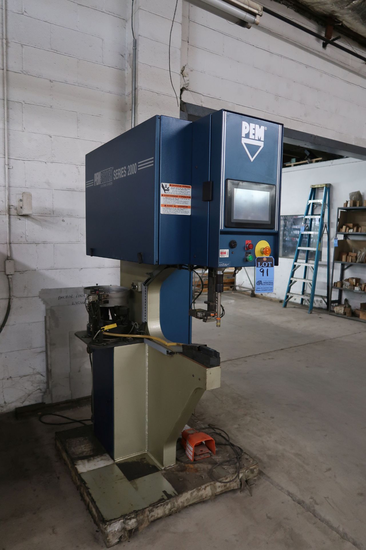 PEMSERTER SERIES 2000A HARDWARE INSERTION PRESS; S/N 2015A-302, 115 VOLTS, SINGLE PHASE, 85 PSI, AIR