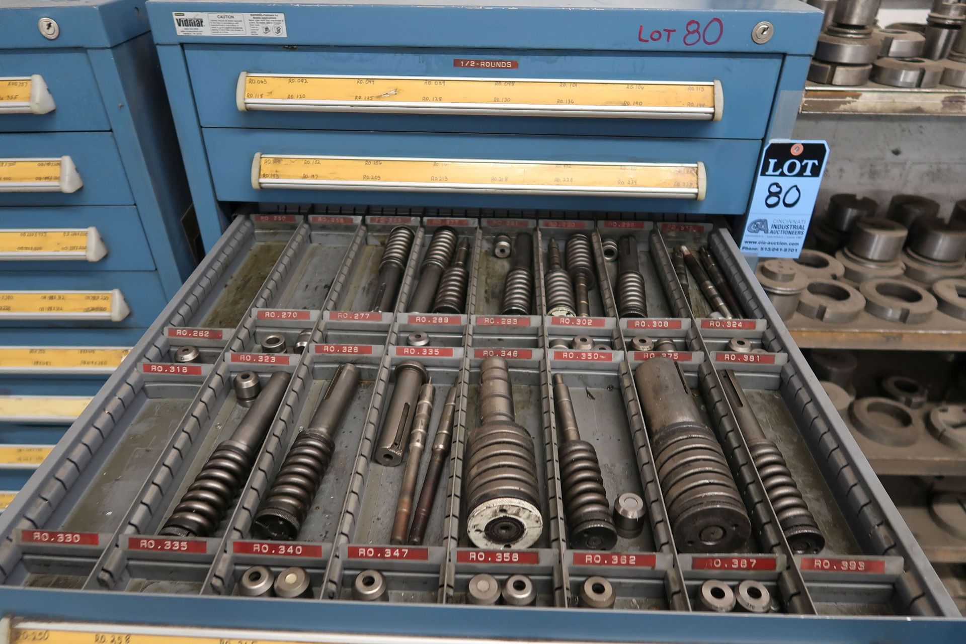 (LOT) TURRET PUNCH TOOLING WITH VIDMAR 12-DRAWER TOOL CABINET - Image 4 of 13