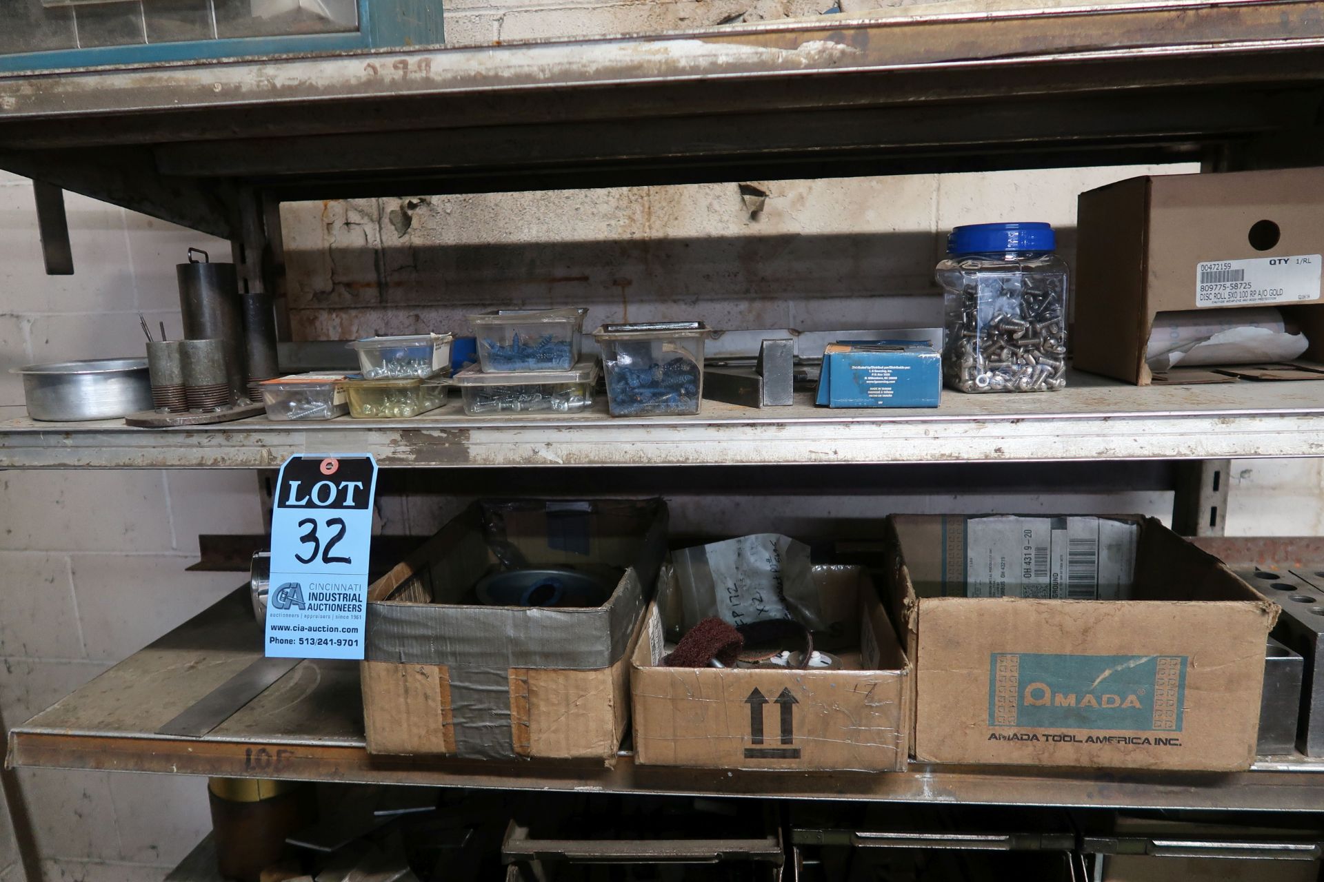 (LOT) MISCELLANEOUS HARDWARE WITH SHELVING - Image 2 of 3