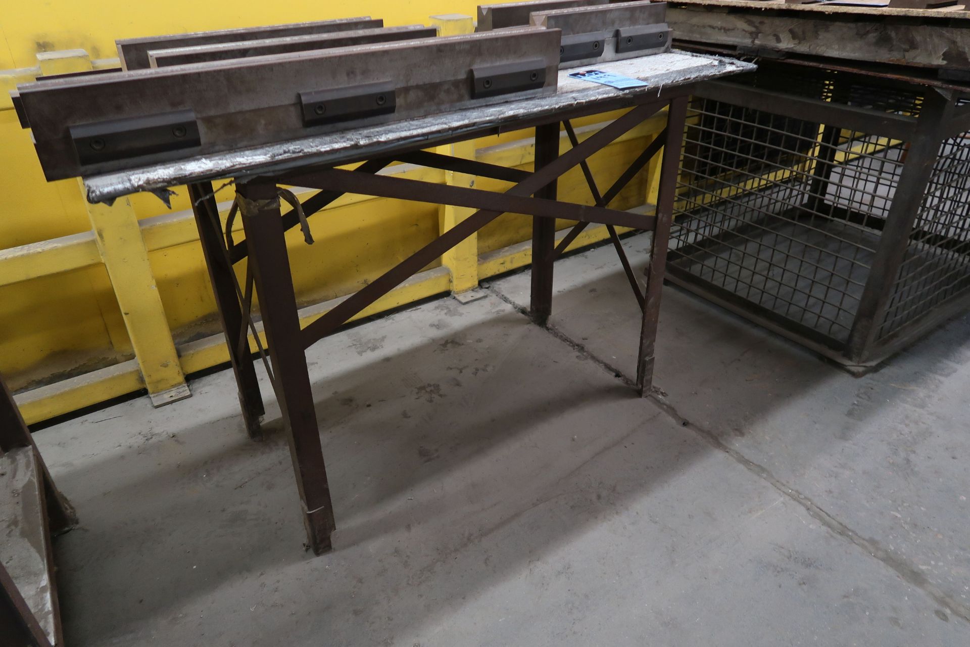 (LOT) (4) MISCELLANEOUS SIZE STEEL TABLES **NO CONTENTS** **DELAY REMOVAL - PICKUP 9-23-20** - Image 3 of 4
