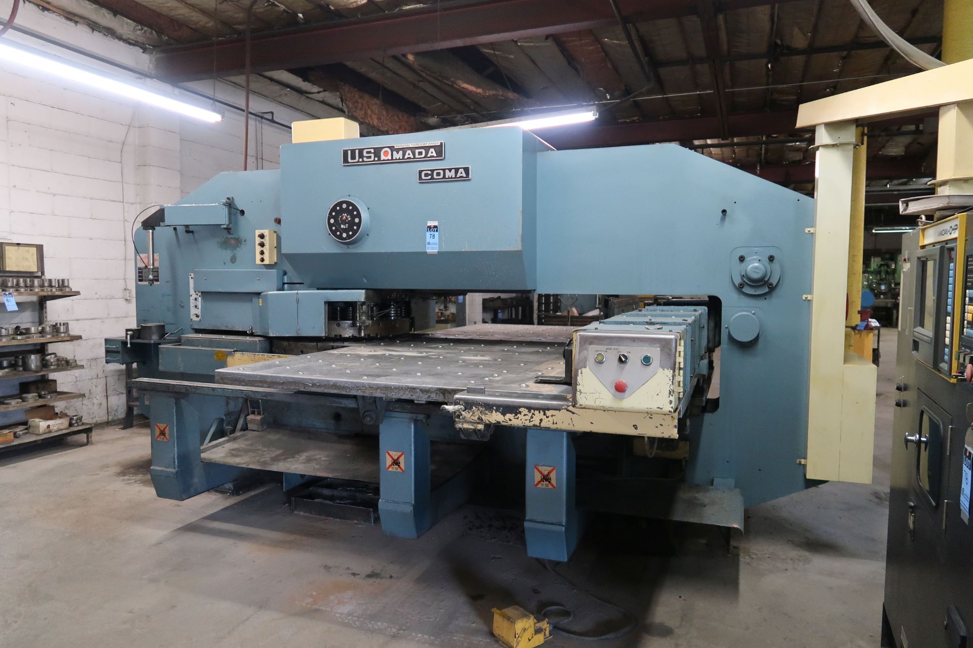 50 TON AMADA MODEL COMA 50-60-72 CNC TURRET PUNCH; S/N C67213, 60" THROAT, 56-STATION TURRET,