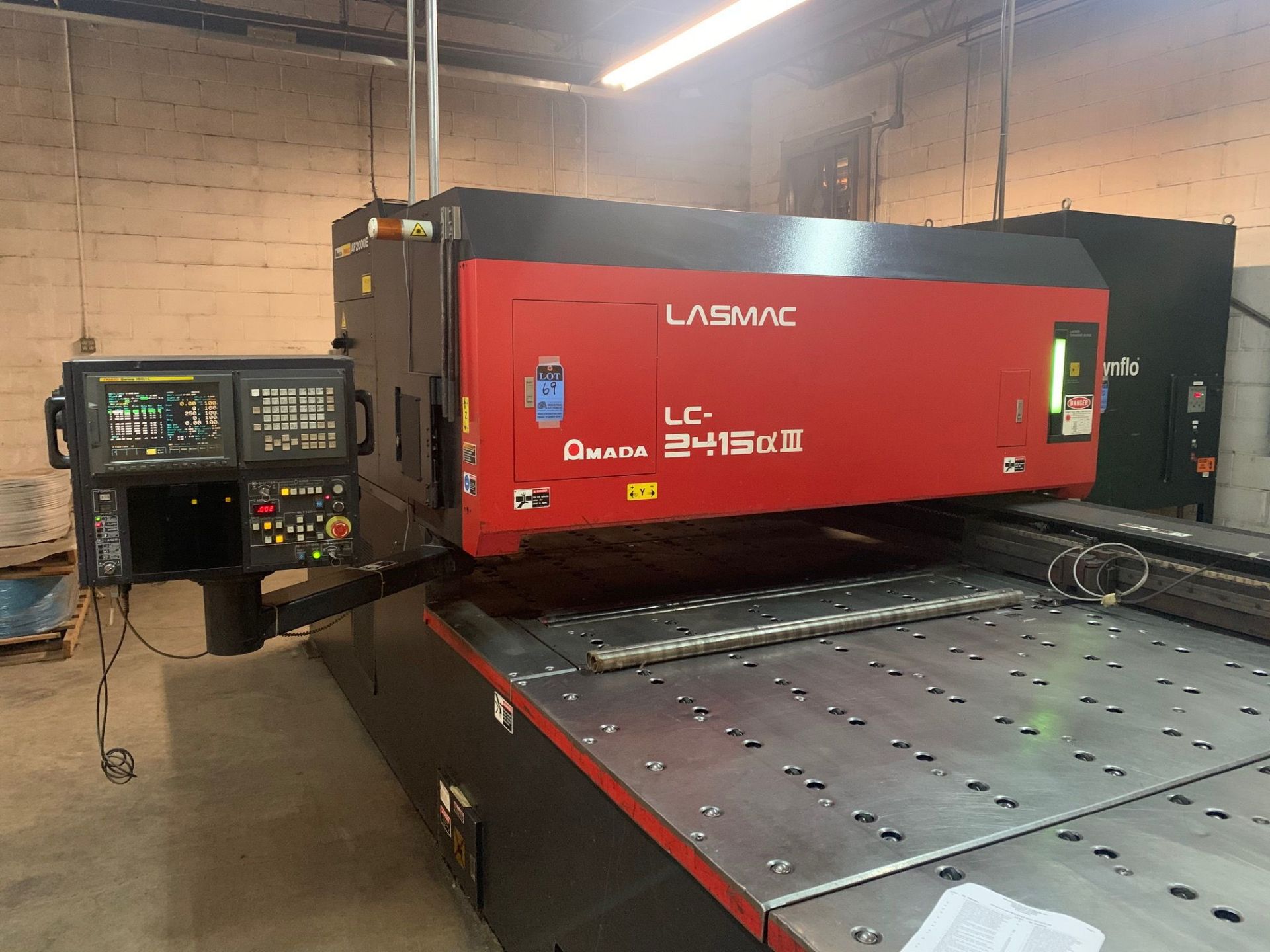 AMADA MODEL LASMAC LC2415AIII CNC LASER MACHINE; S/N 25580725 (NEW 2-2001), FANUC SERIES 160I-L - Image 2 of 40