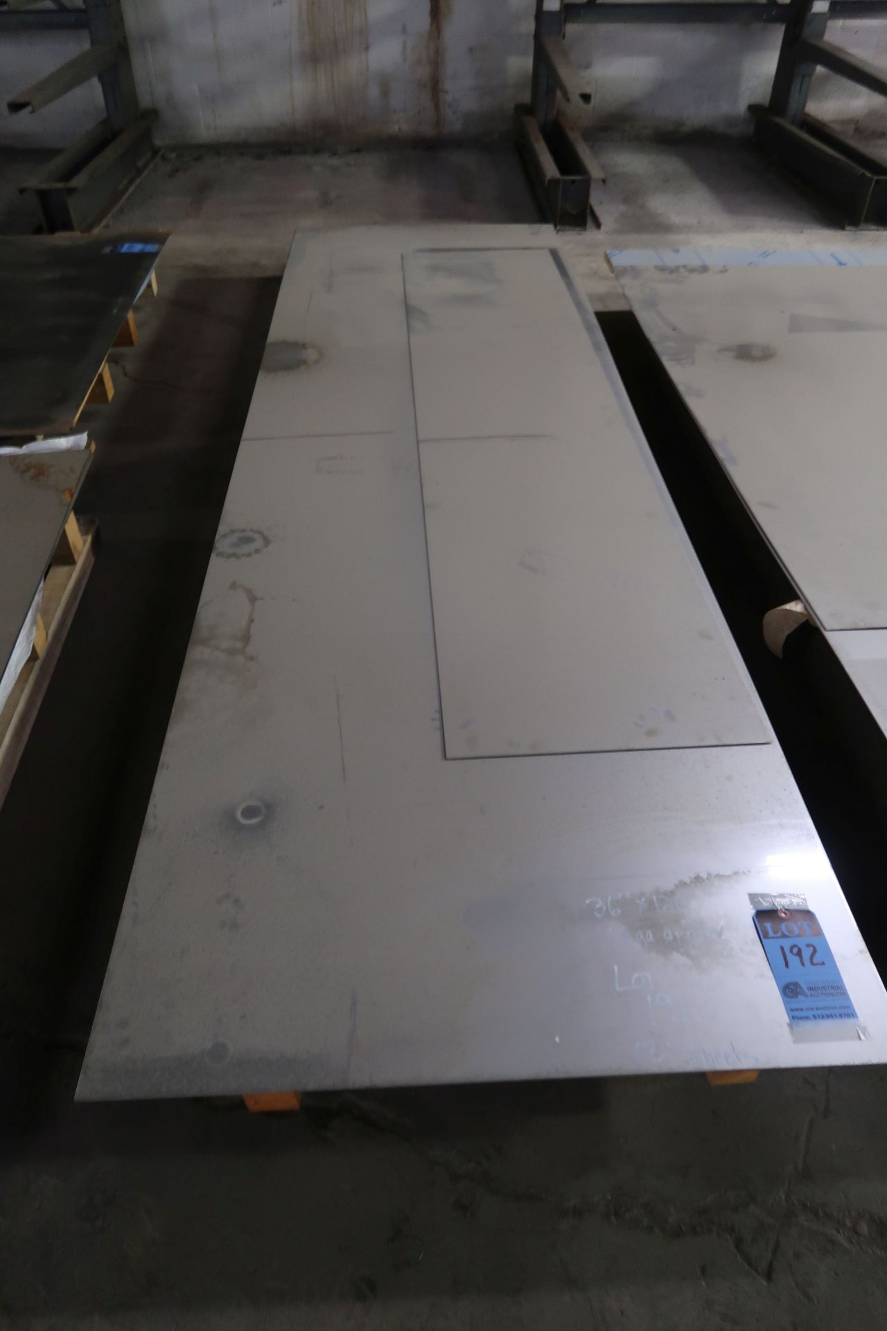 (LOT) (3) SHEETS 16 GA. (APPROX.) X 36" X 120" STAINLESS STEEL