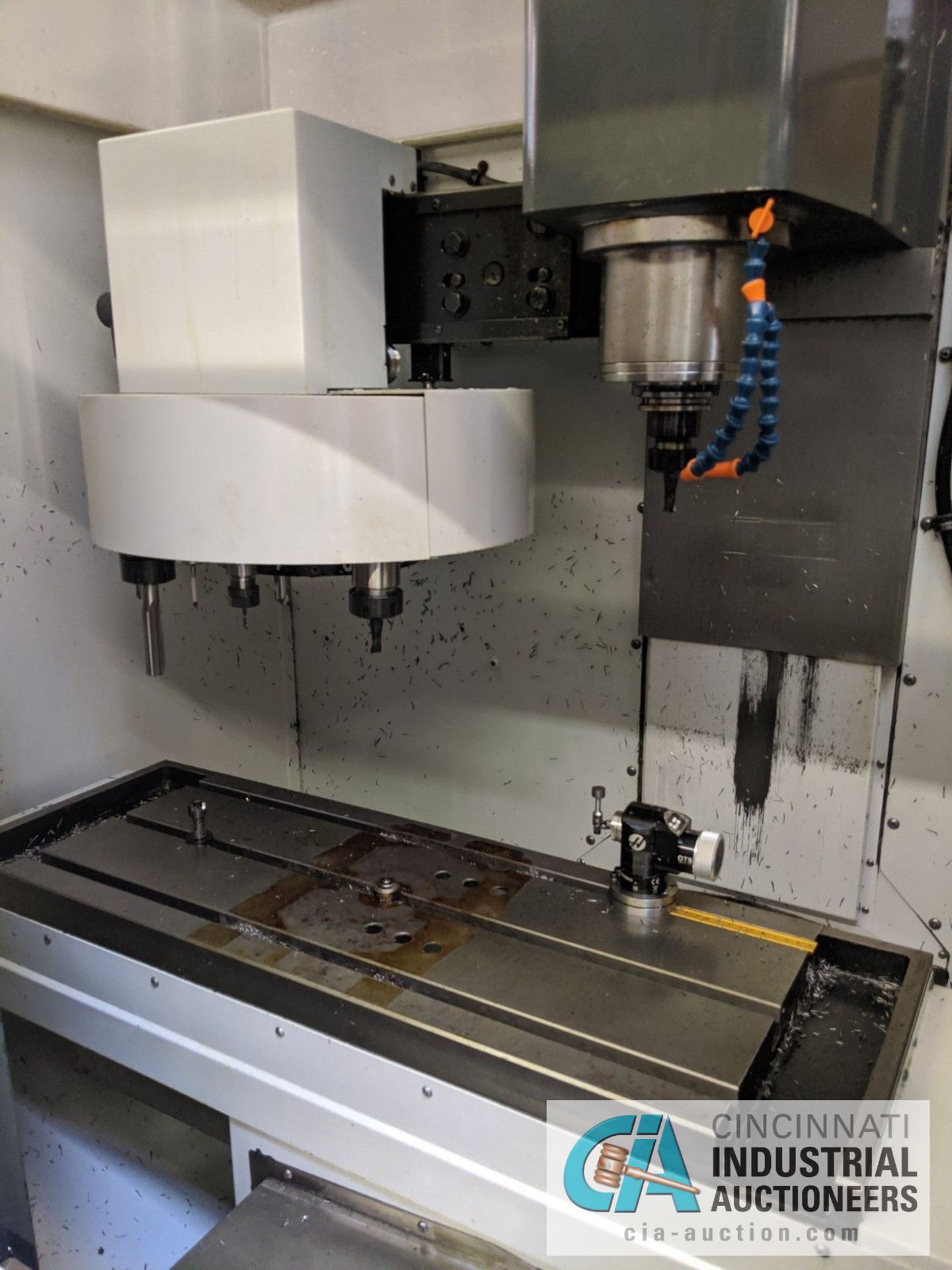 HAAS MODEL "SUPER-SMINI MILL" CNC VERTICAL MACHINING CENTER; S/N 1109959, 12" X 35" TABLE, X- - Image 7 of 8