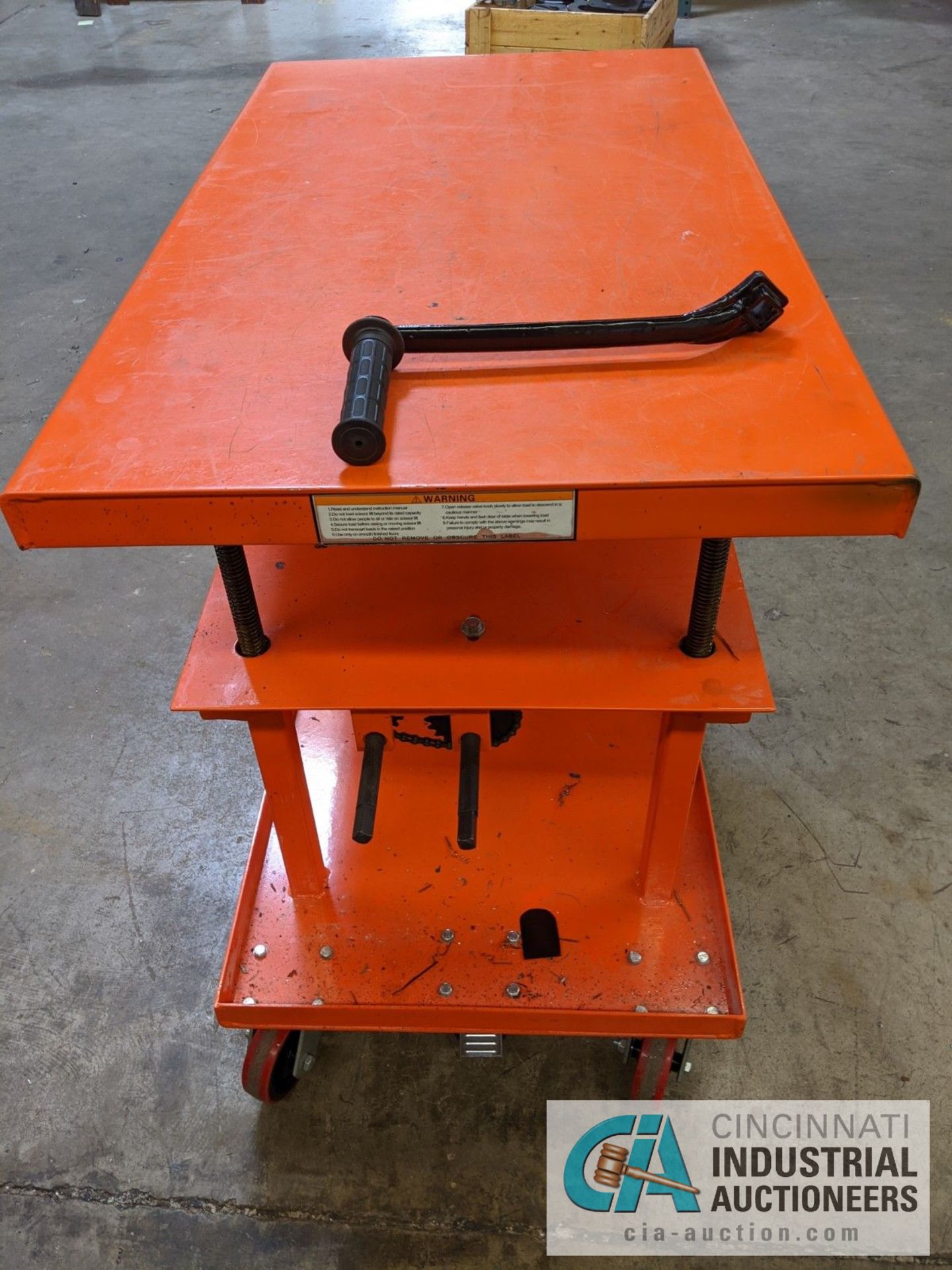 2,200 LB. BOLTON TOOLS DIE LIFT CART, 24" X 42" TOP - Image 3 of 3