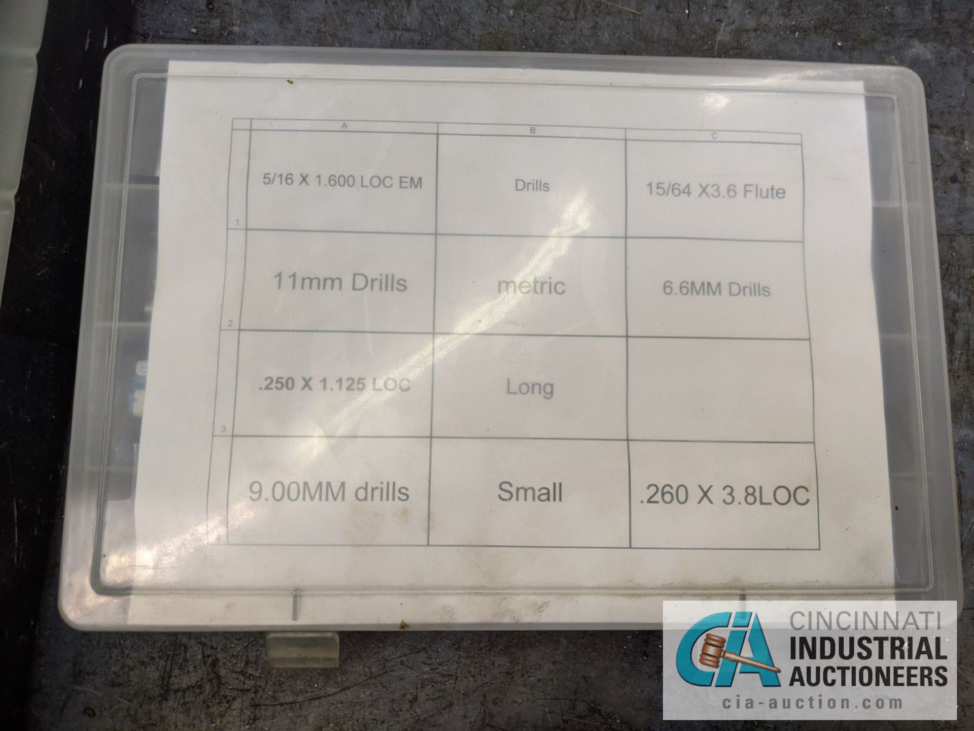 PLASTIC DRAWER INDEX WITH HS DRILLS - Image 6 of 11