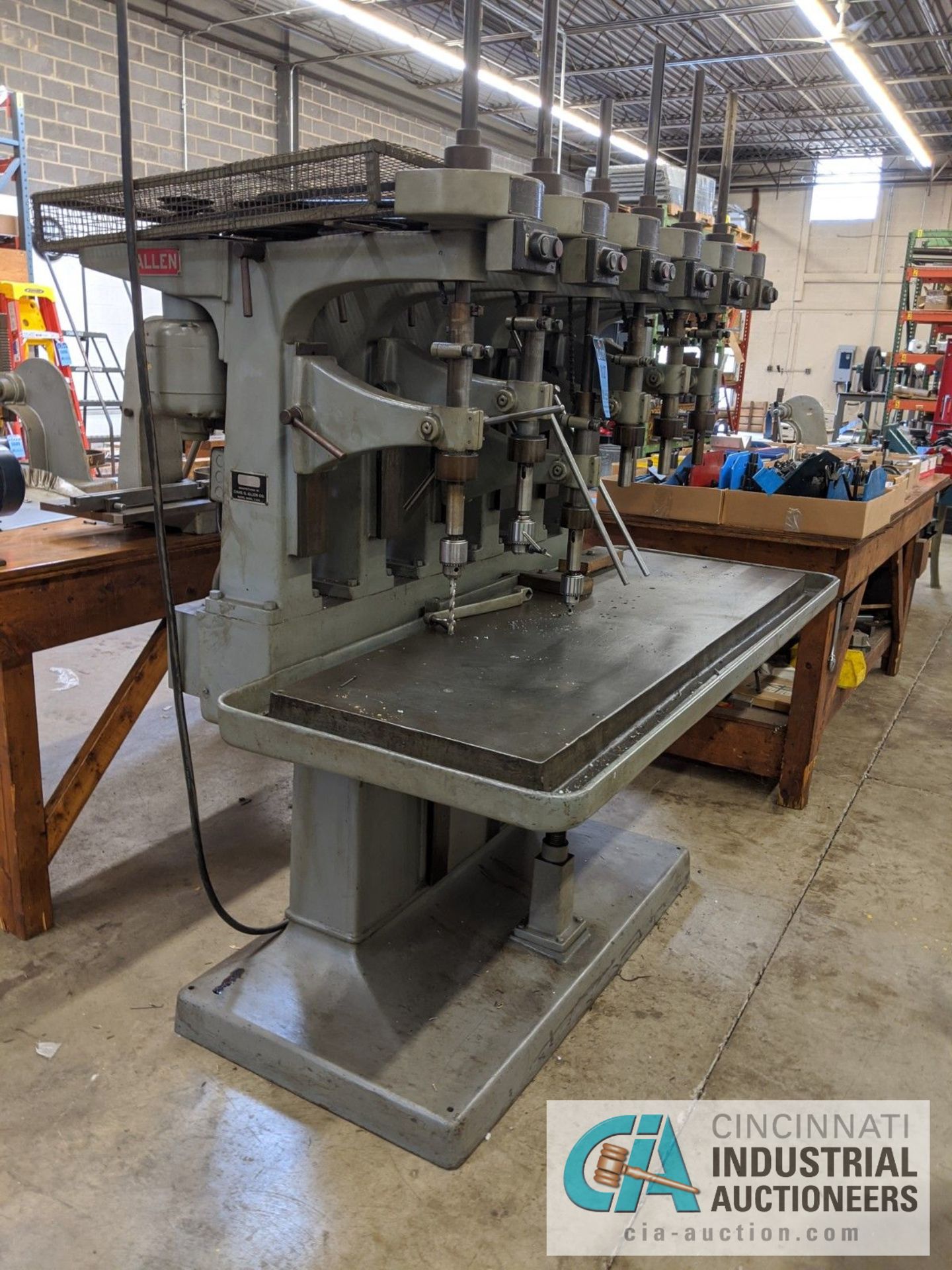 24" ALLEN 6-SPINDLE PRODUCTION DRILL, 21" X 66" TABLE - Image 2 of 5