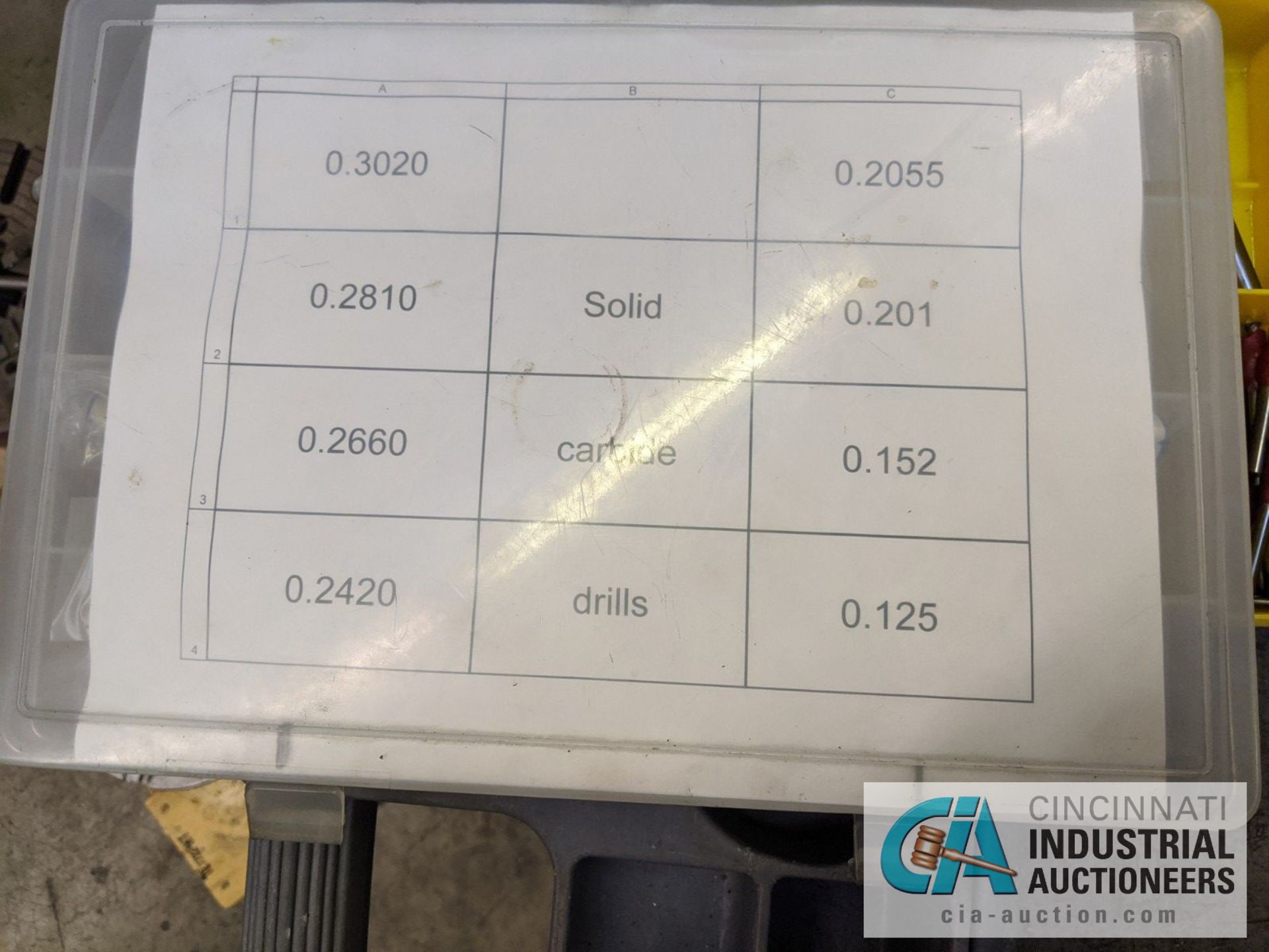 PLASTIC DRAWER INDEX WITH CARBIDE AND OTHER END MILLS - Image 7 of 9