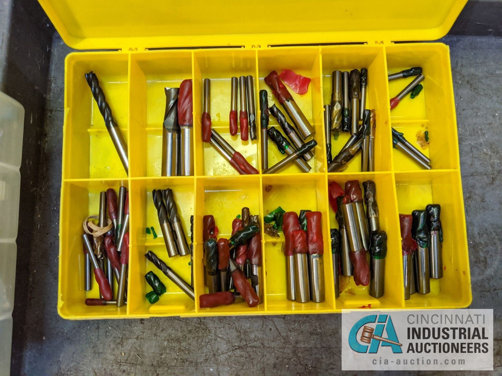 PLASTIC DRAWER INDEX WITH CARBIDE AND OTHER END MILLS - Image 8 of 9