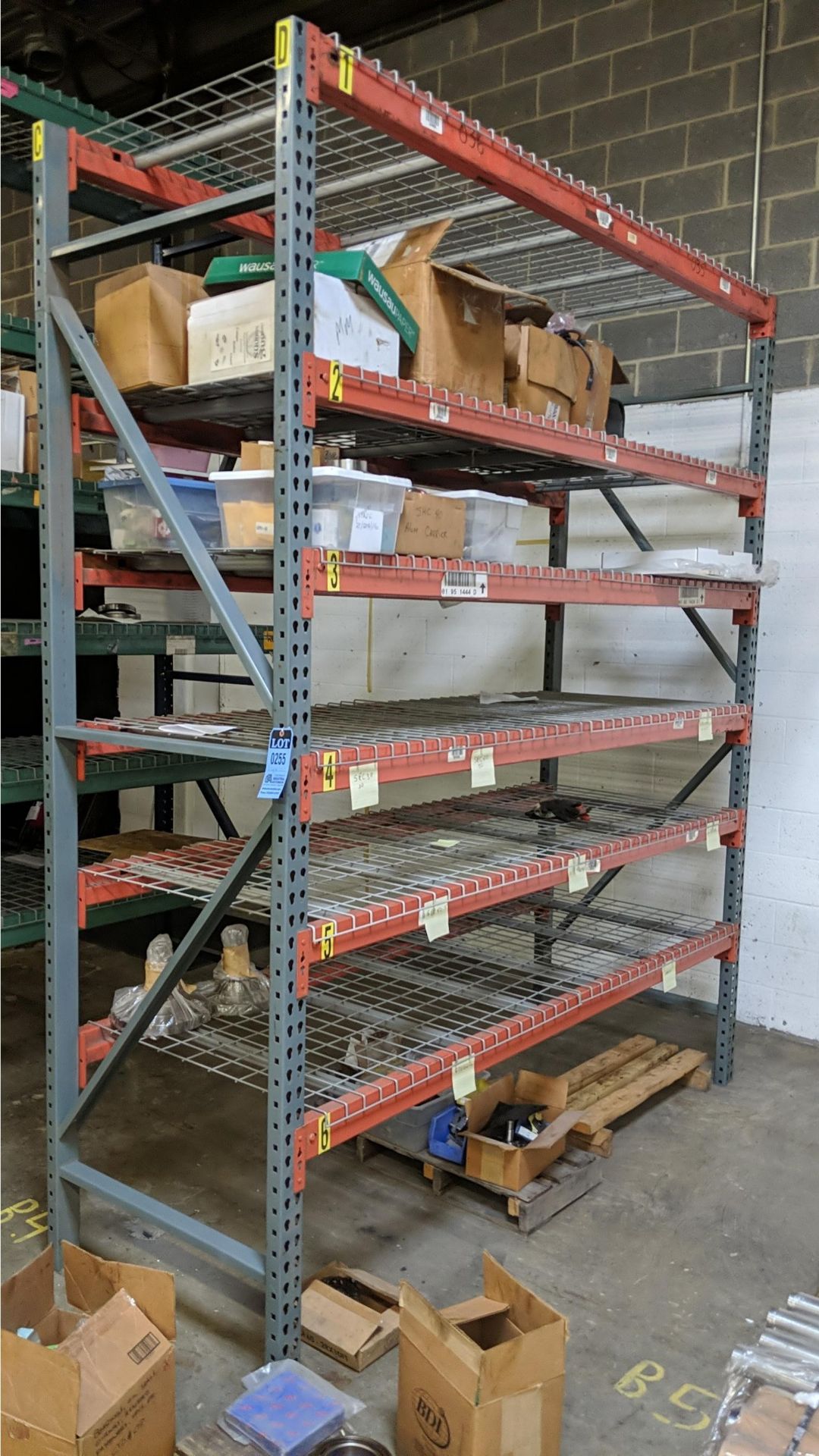 SECTIONS 36" X 96" X 10' PALLET RACK WITH DECKING - Image 2 of 5