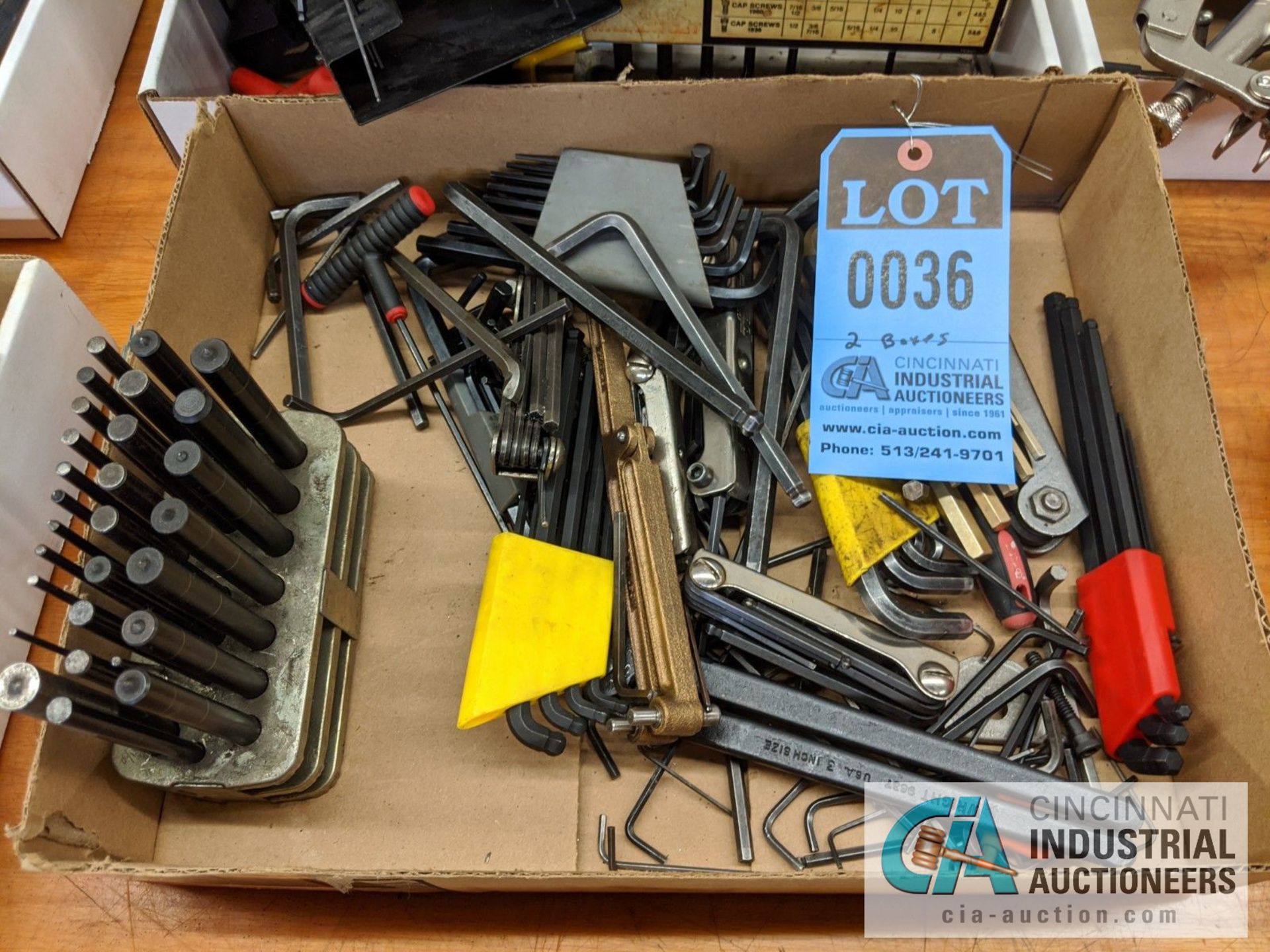 BOXES OF ALLEN WRENCHES AND T-HANDLE HEX WRENCHES