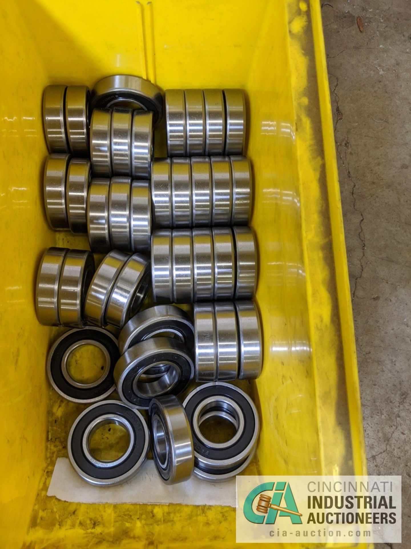 (LOT) BEARINGS IN PLASTIC TOTES; APPROX. (120) PIECES BY EBC AND MRC - Image 2 of 6