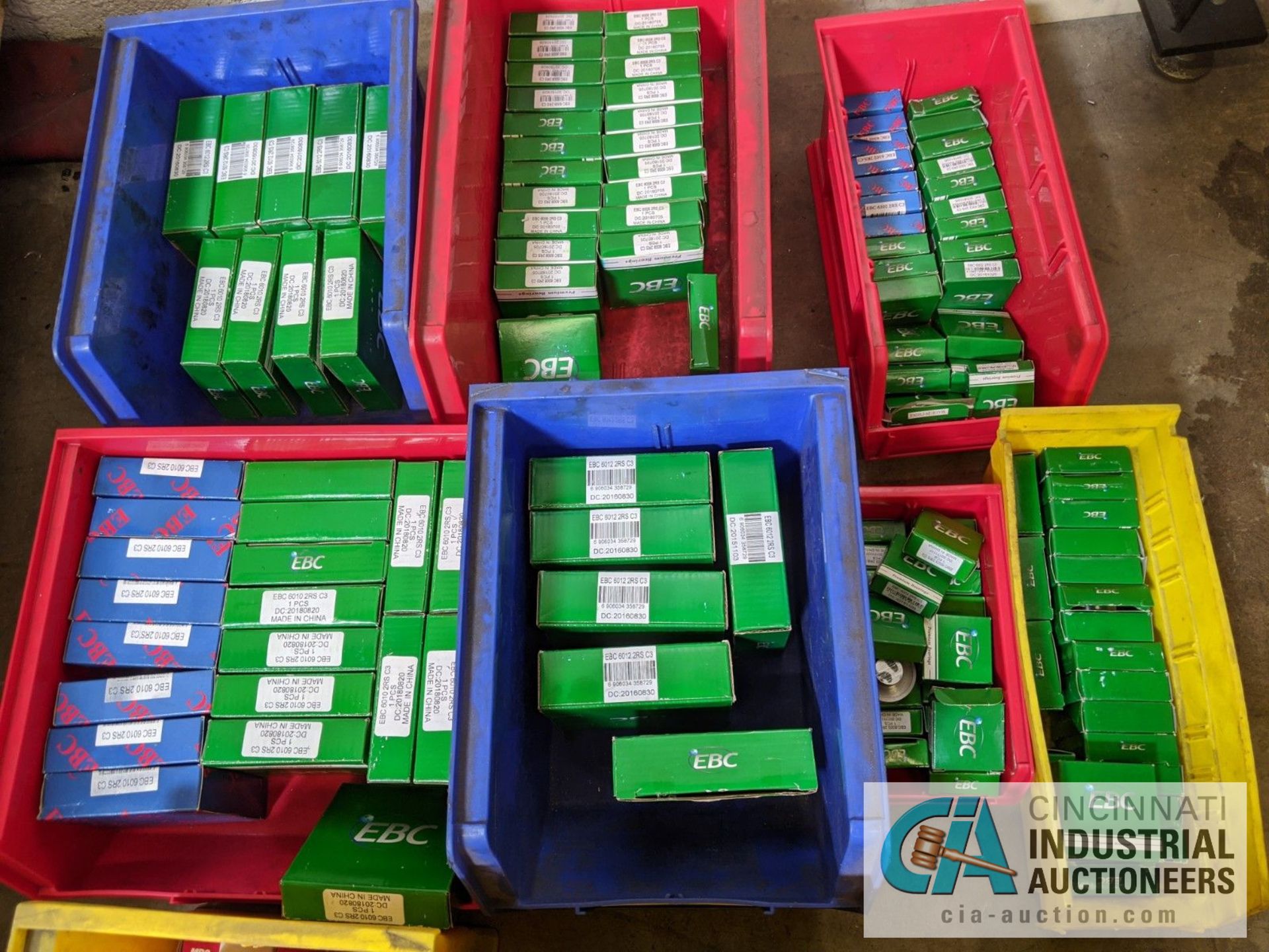 (LOT) BEARINGS IN PLASTIC TOTES; APPROX. (120) PIECES BY EBC AND MRC - Image 6 of 6