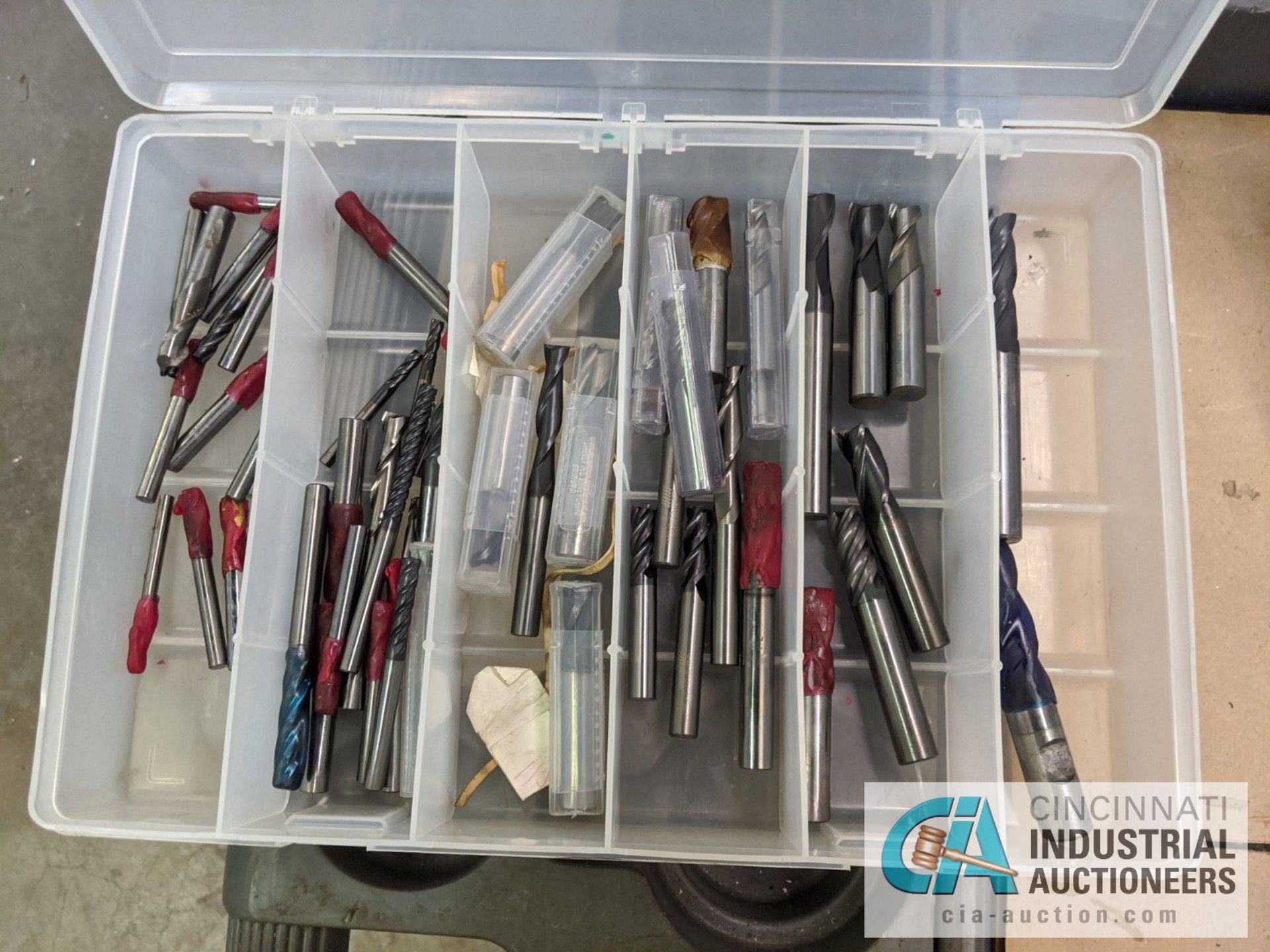 PLASTIC DRAWER INDEX WITH CARBIDE AND OTHER END MILLS - Image 5 of 6