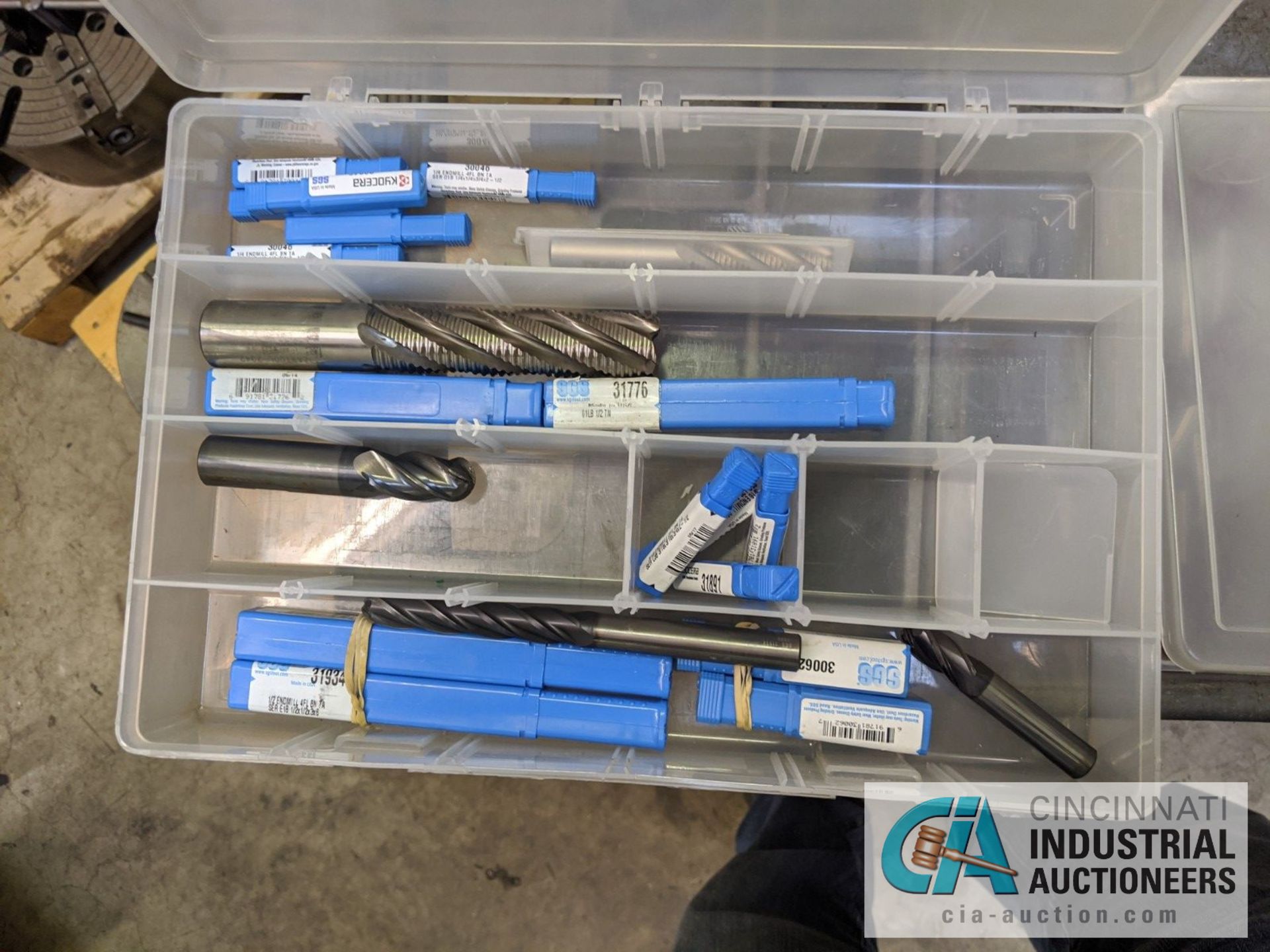 PLASTIC DRAWER INDEX WITH CARBIDE AND OTHER END MILLS - Image 5 of 9