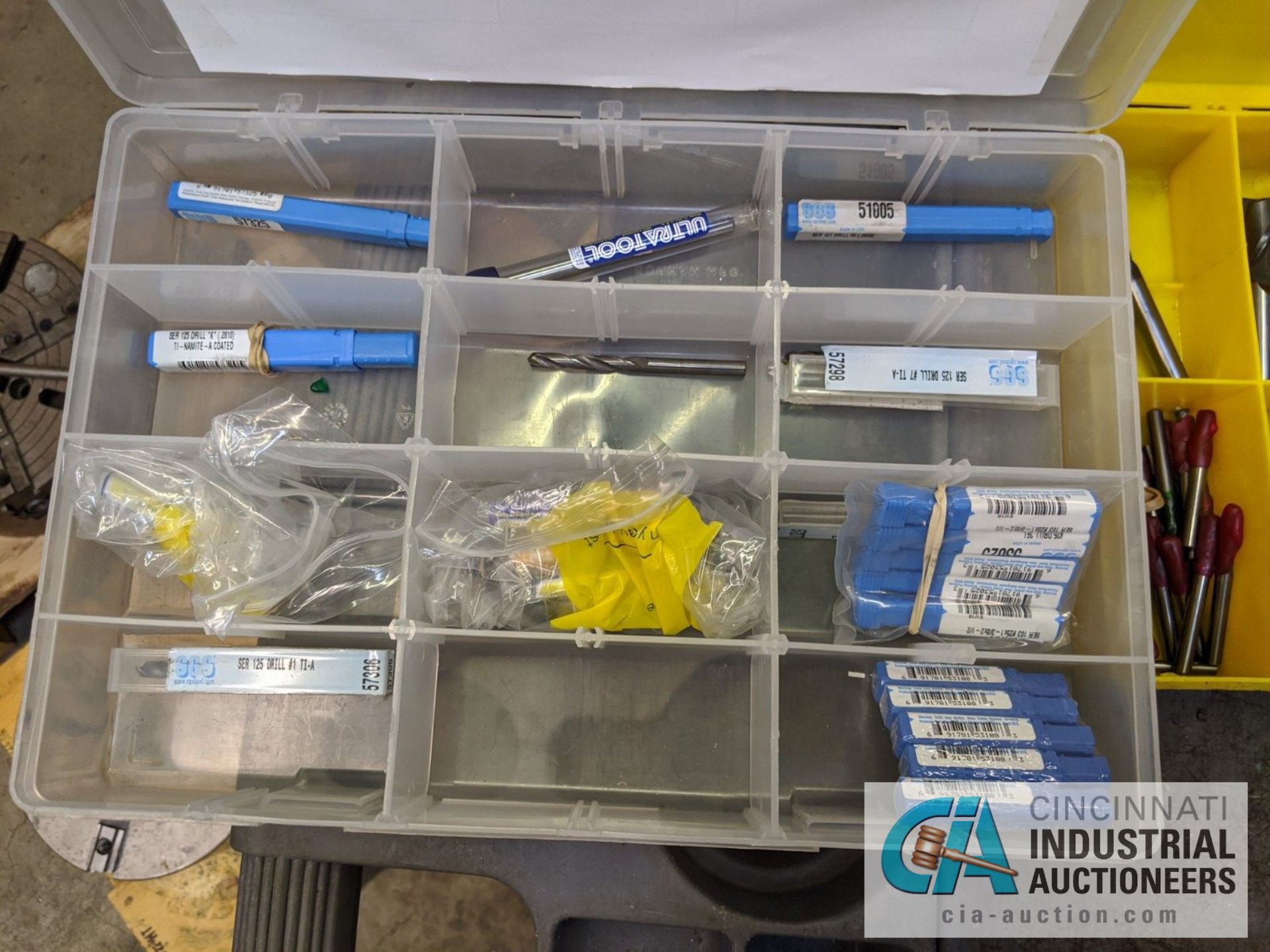 PLASTIC DRAWER INDEX WITH CARBIDE AND OTHER END MILLS - Image 6 of 9