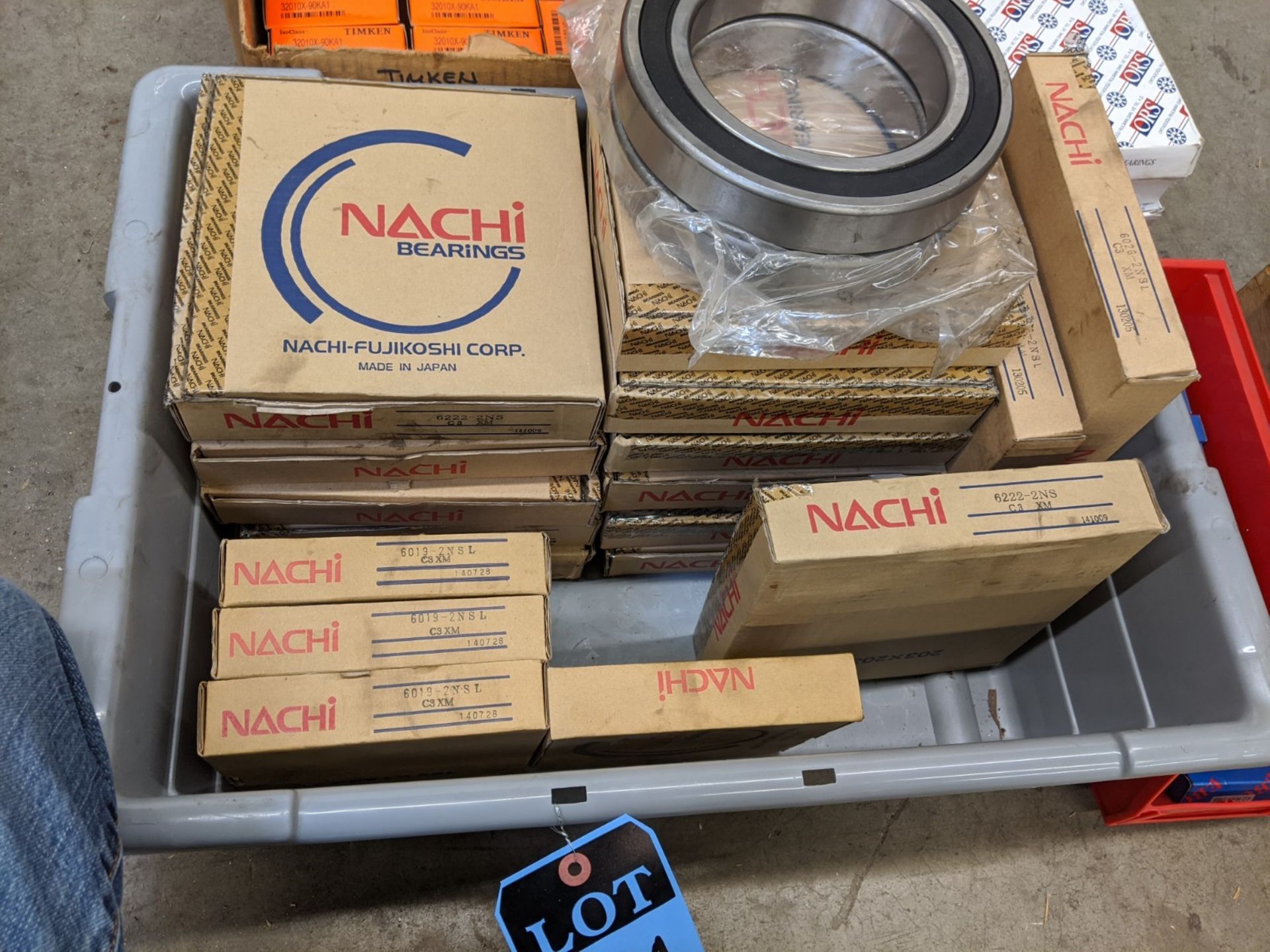 (LOT) VARIOUS SIZES BEARINGS BY NACHI, TIMKEN, BL, ORS, AND EBC (APPROX. 150 BEARINGS) - Image 4 of 8