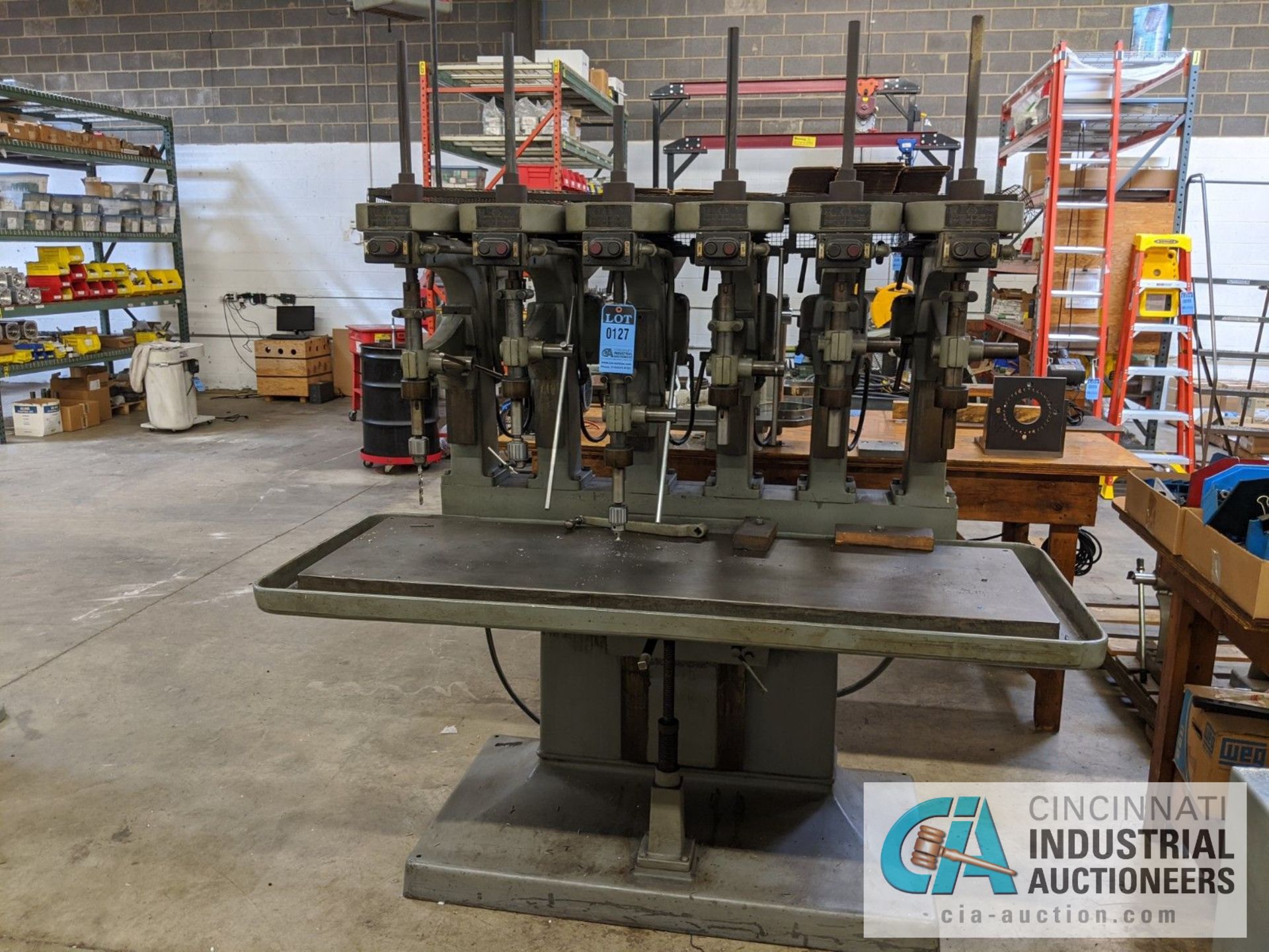 24" ALLEN 6-SPINDLE PRODUCTION DRILL, 21" X 66" TABLE