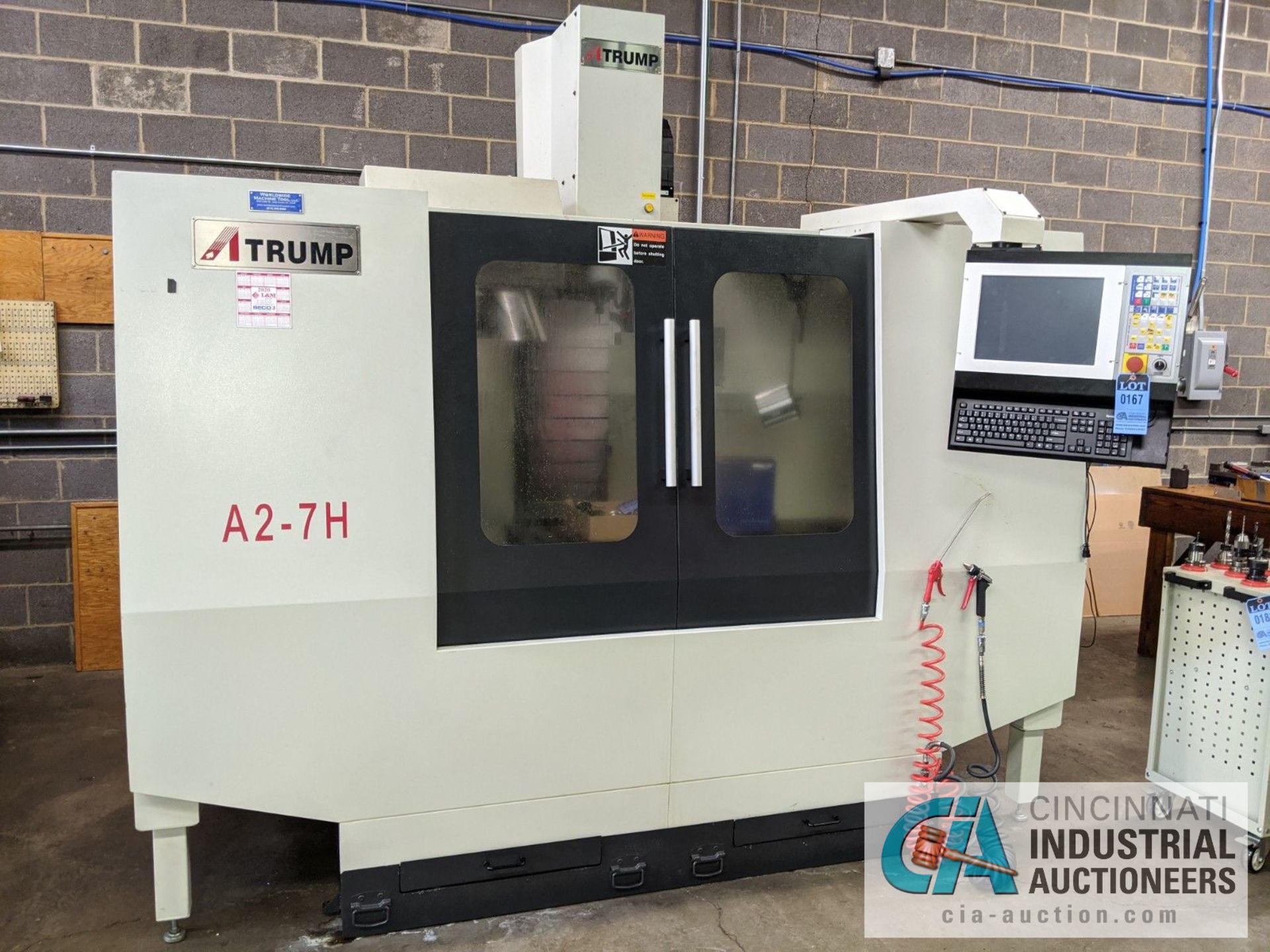 ATRUMP MODEL A2-7H CNC VERTICAL MACHNING CENTER; S/N A2NC170019, 7.5 KW, 10" X 54" TABLE, X-TRAVEL