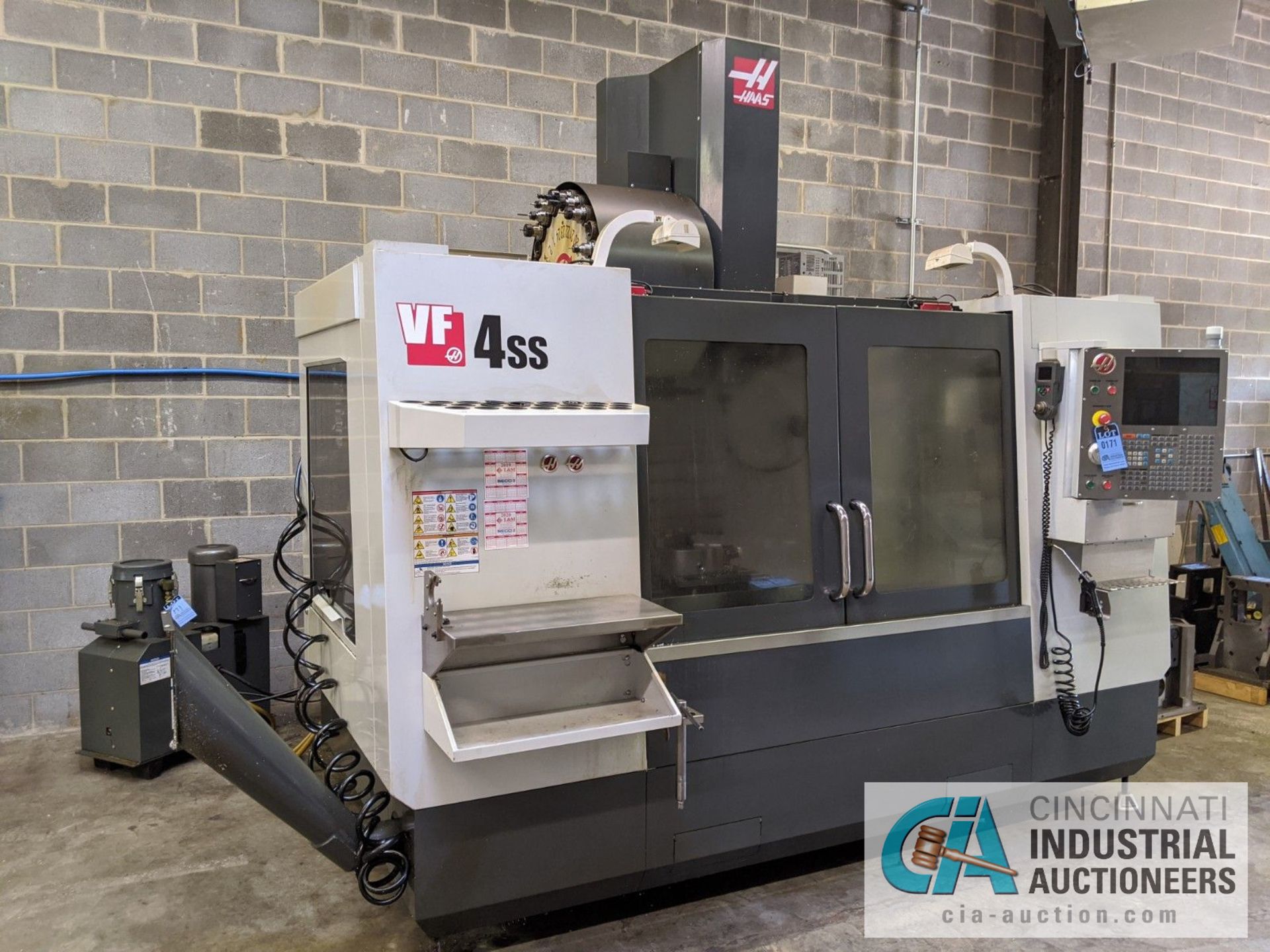 HAAS MODEL VF4SS CNC VERTICAL MACHINING CENTER; S/N 1106174, 20" X 52" TABLE, X-TRAVEL 50", Y-TRAVEL
