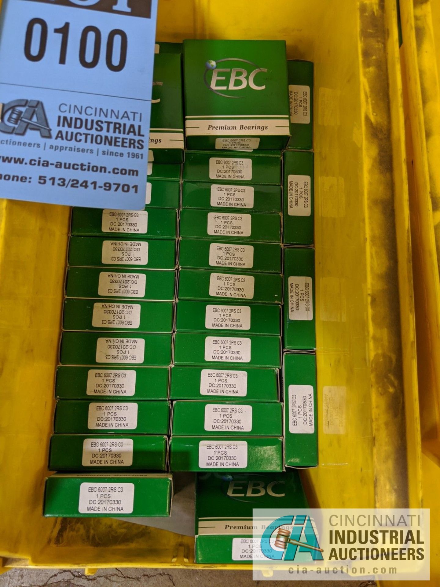 (LOT) BEARINGS IN PLASTIC TOTES; APPROX. (120) PIECES BY EBC AND MRC - Image 3 of 6