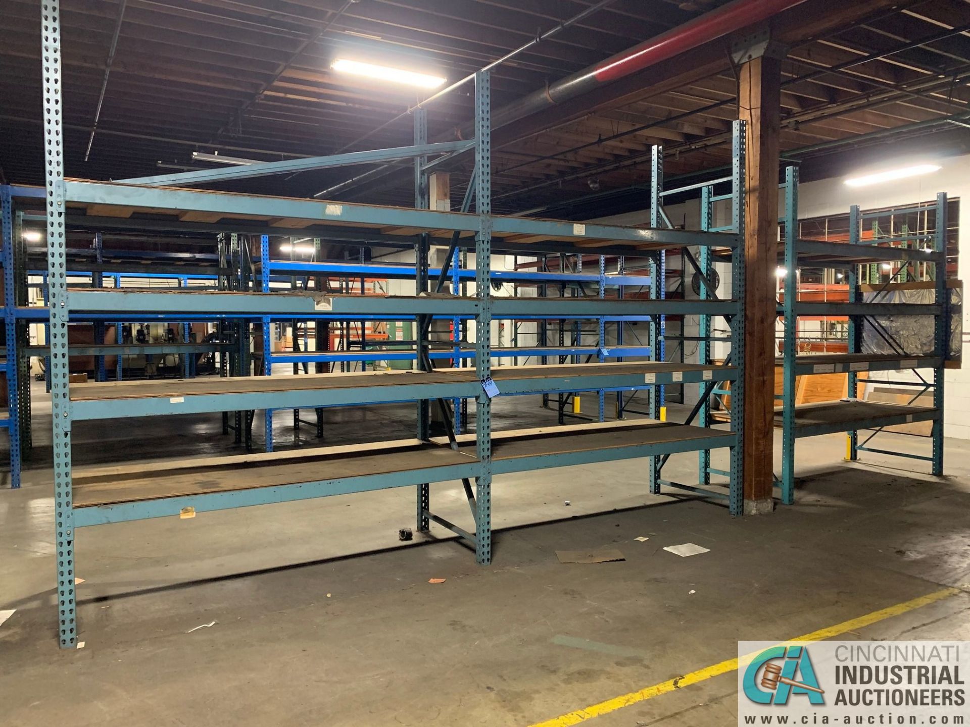 Sections 42" Deep x 11' High x 8' Wide Light Blue Pallet Rack, (11) 42" x 11' High Uprights, (52) 8' - Image 6 of 7