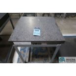 24" X 24" X 4" THICK TWO-LEDGE BLACK GRANITE SURFACE PLATE WITH STAND