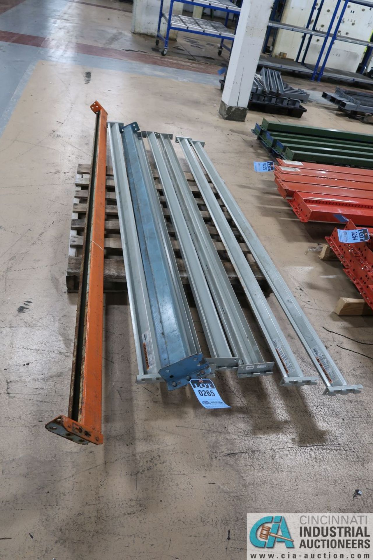 MISCELLANEOUS SIZE PALLET RACK BEAMS