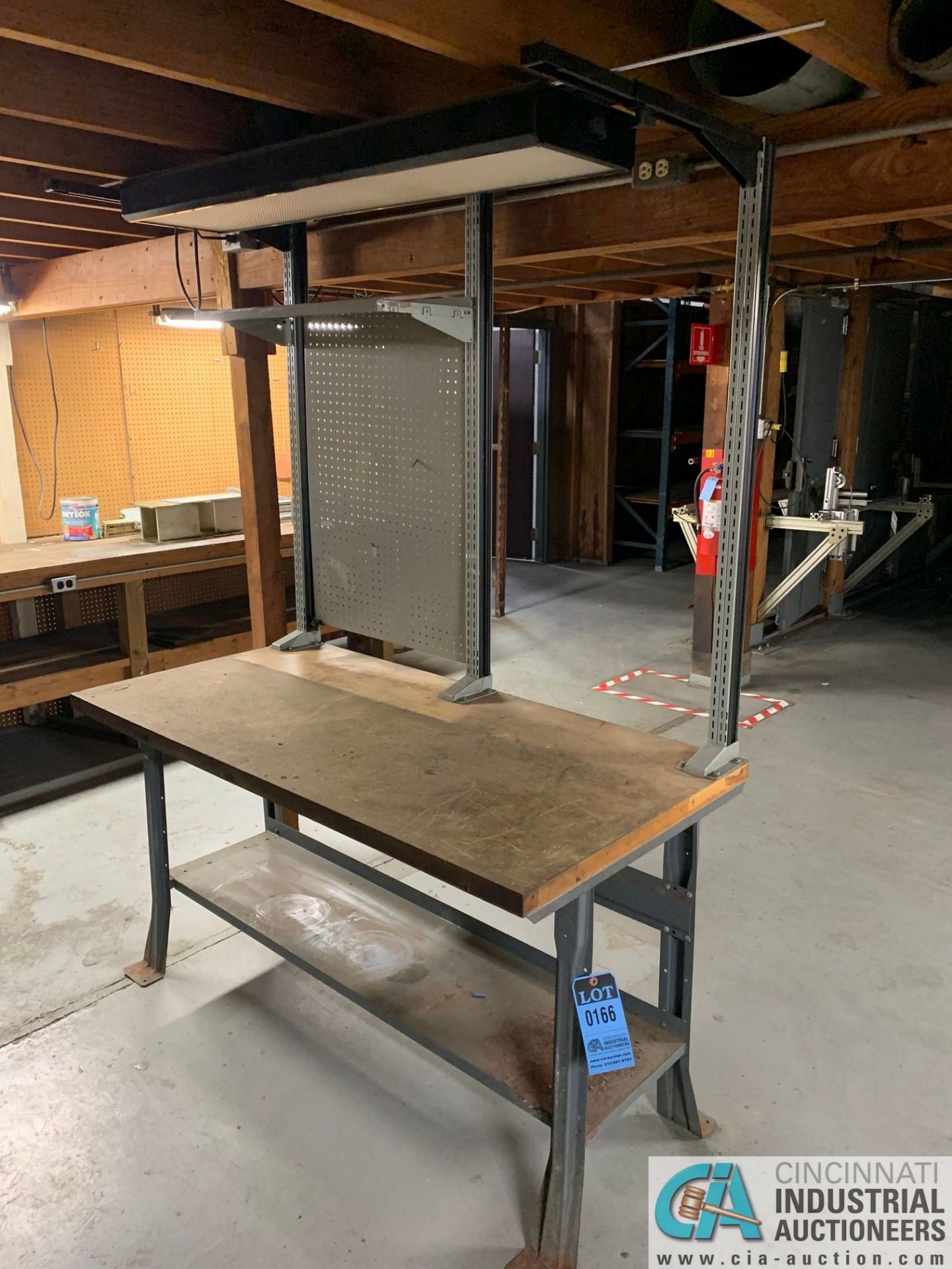 30" X 60" X 34" HIGH STEEL FRAME MAPLE TOP WORK STATIONS