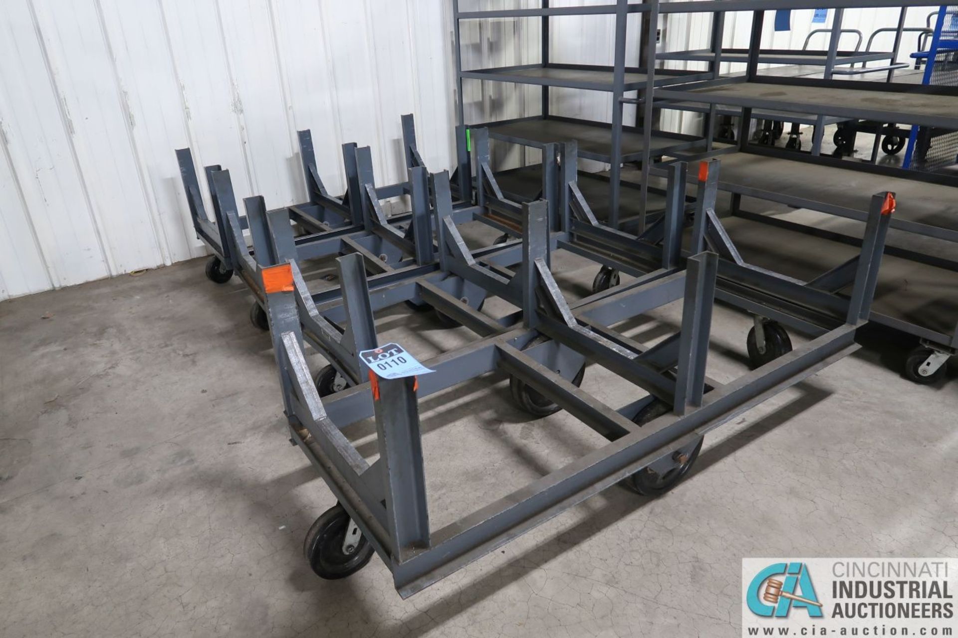 DURHAM BAR CRADLE TRUCKS, (3) 24" X 60" AND (1) 24" X 72"