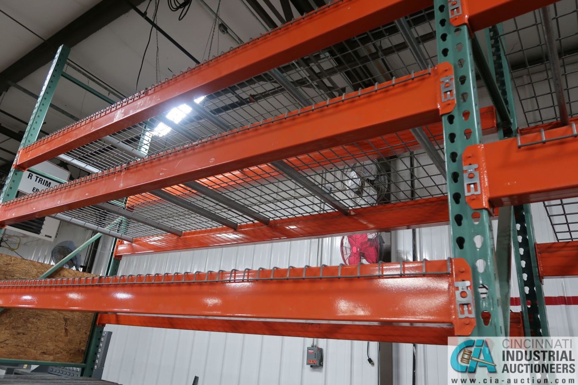 Sections 36" x 108" x 12' High Pallet Rack; (3) Uprights, (16) 5" x 108" Beams, (16) Wire Decks - Image 7 of 8