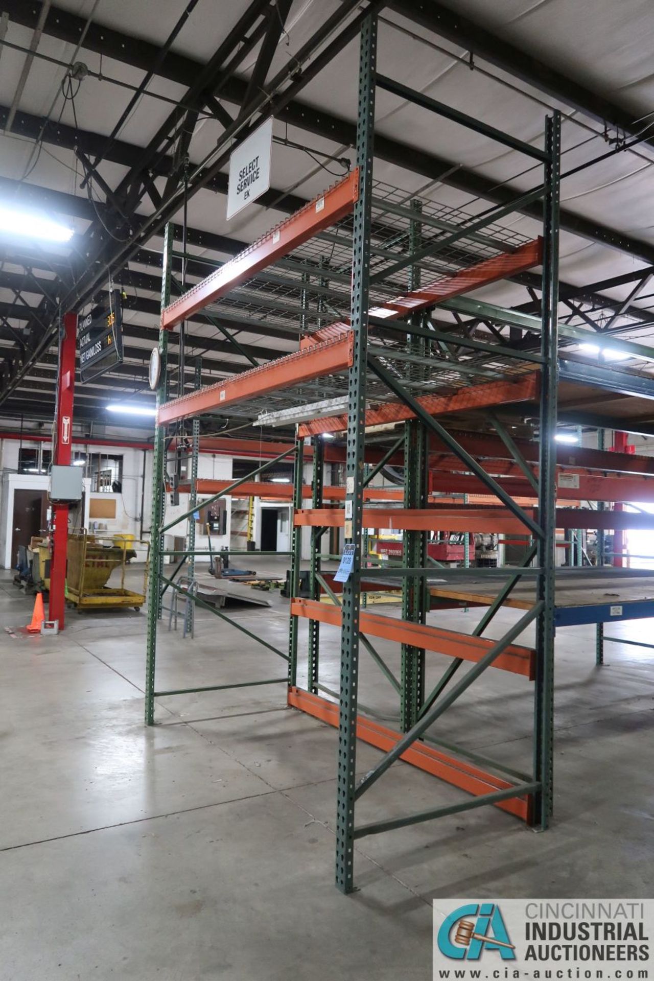 Sections Pallet Rack (8) Uprights, (37) Beams, (20) Wire Decks TOTAL; (6) 42" x 10' Uprights, (7) 5"