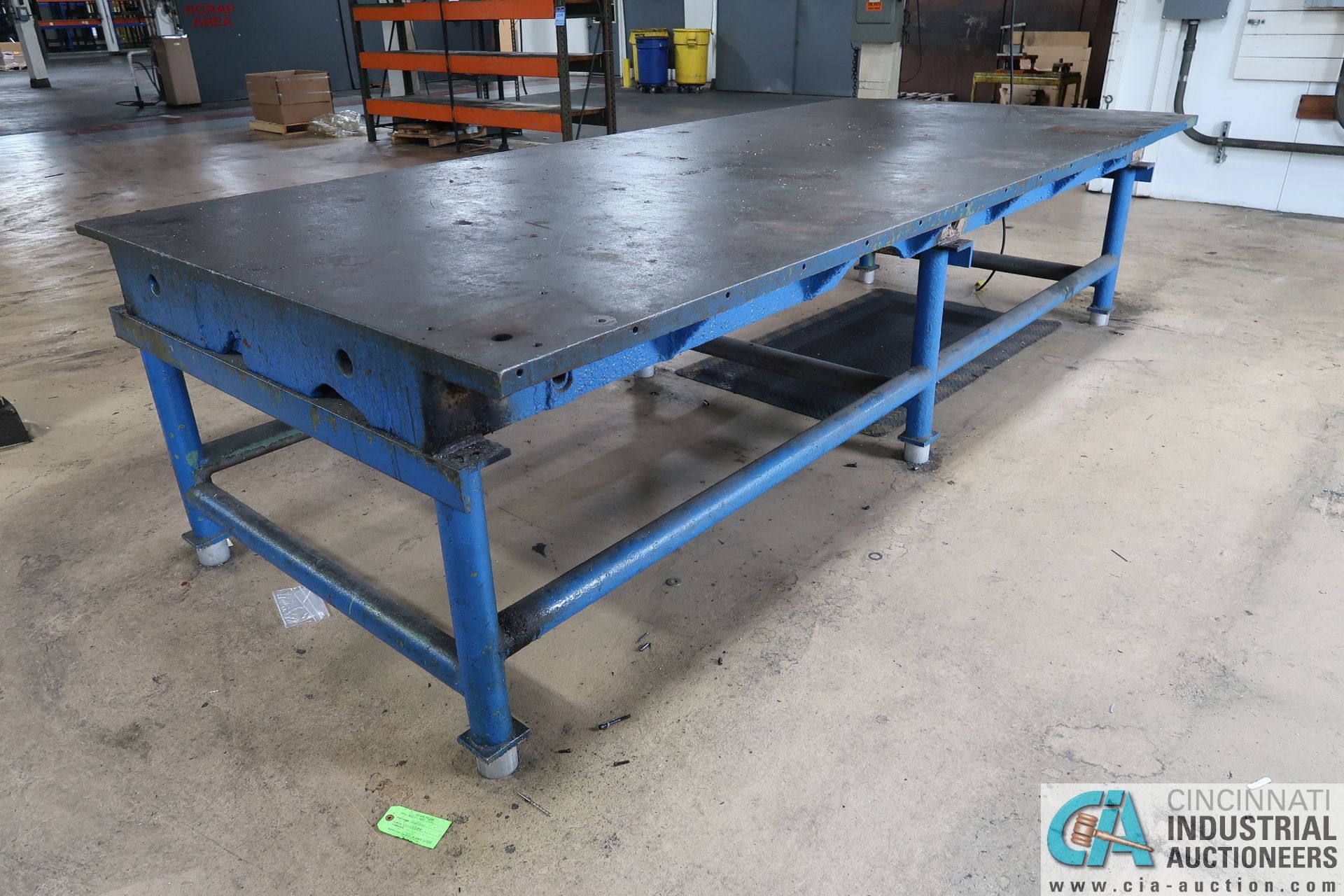 61" X 138" X 34" HIGH SUPER DUTY CAST IRON TABLE WITH STAND - Image 2 of 7