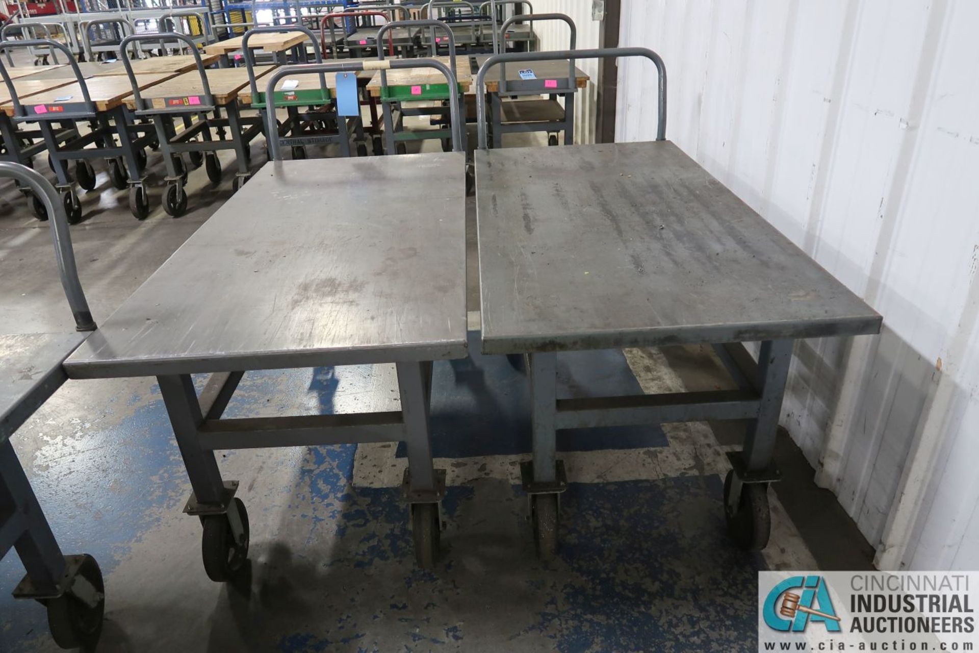 30" X 60" X 28" HIGH JAMCO WELDED PORTABLE STEEL CARTS - Image 2 of 2