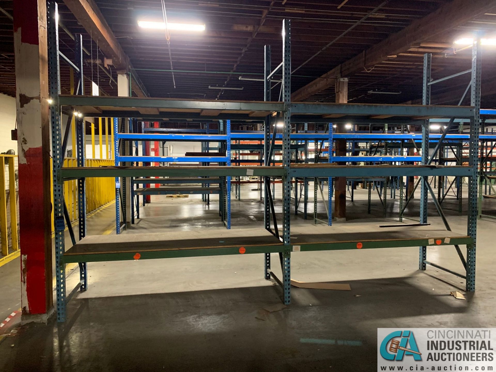 Sections 42" Deep x 11' High x 8' Wide Light Blue Pallet Rack, (11) 42" x 11' High Uprights, (52) 8' - Image 2 of 7