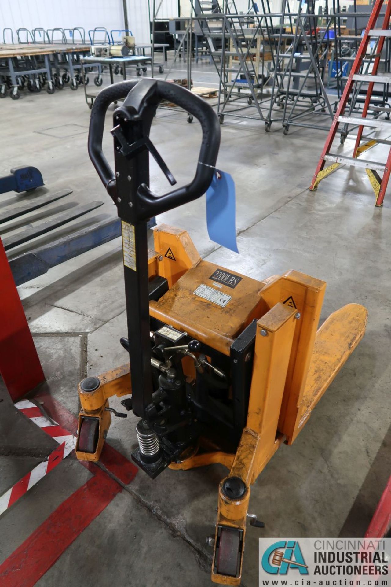 2,200 LB. CAPACITY MANUAL PALLET TILTER; S/N LT10M, 32" FORKS - Image 3 of 4