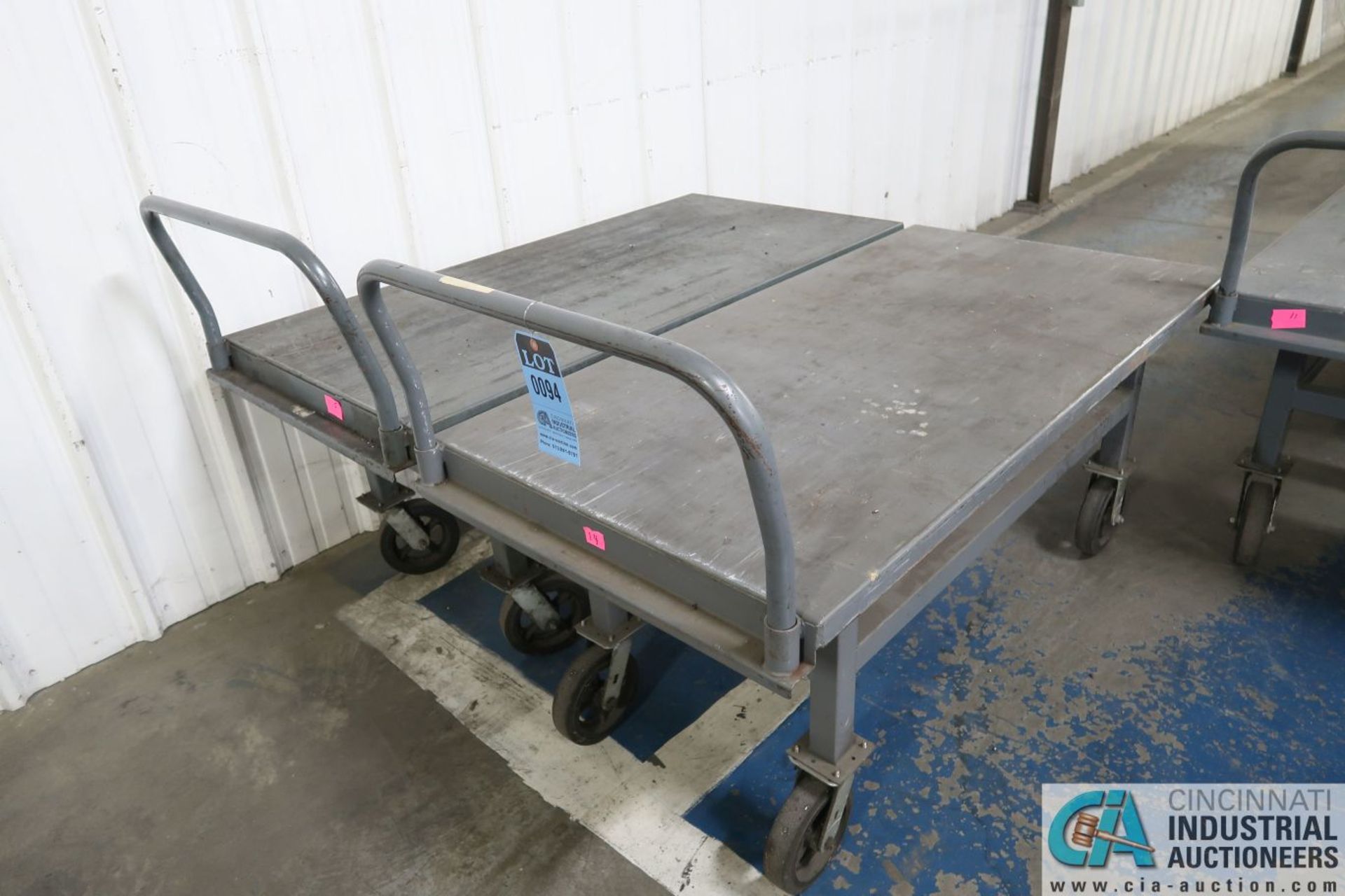 30" X 60" X 28" HIGH JAMCO WELDED PORTABLE STEEL CARTS