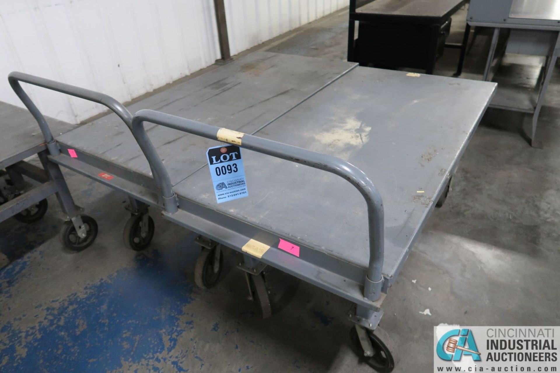 30" X 60" X 28" HIGH JAMCO WELDED PORTABLE STEEL CARTS