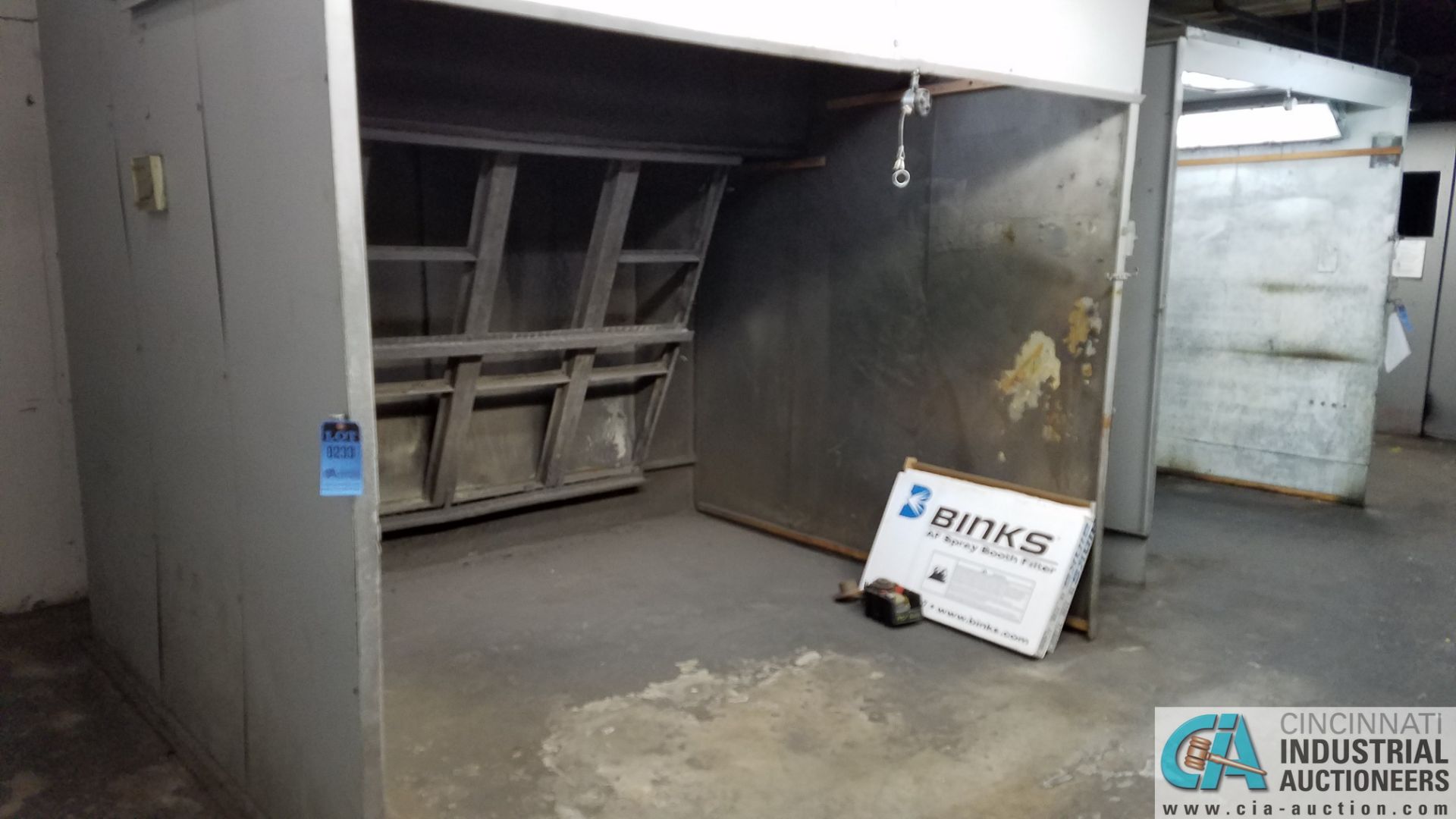 10' X 6' X 80" HIGH (APPROX.) REAR DRAFT DRIVE-IN PAINT BOOTH **BUYER MUST CAP EXHAUST THROUGH