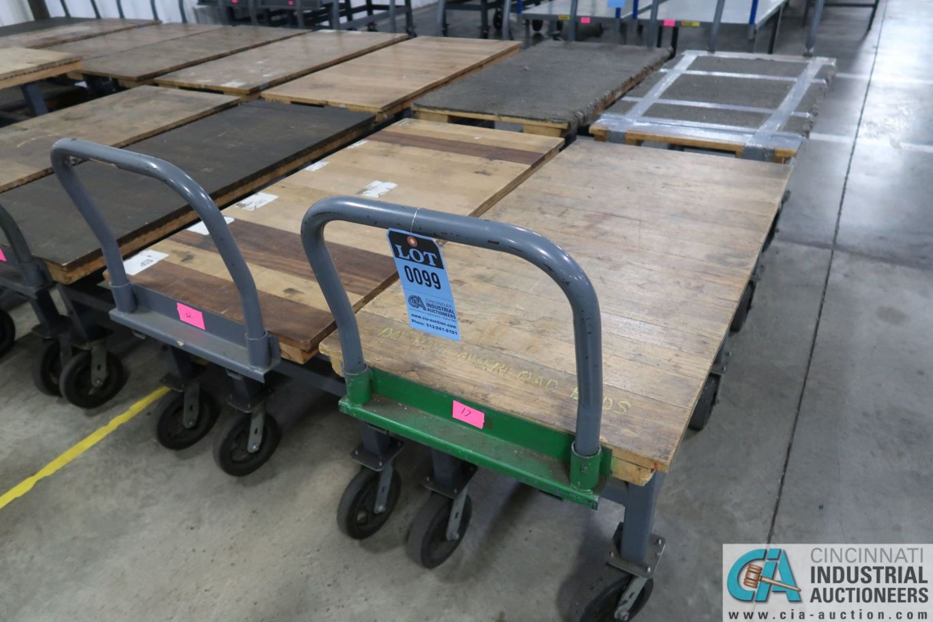 24" X 48" X 28" HIGH JAMCO STEEL FRAME HARDWOOD DECK CARTS