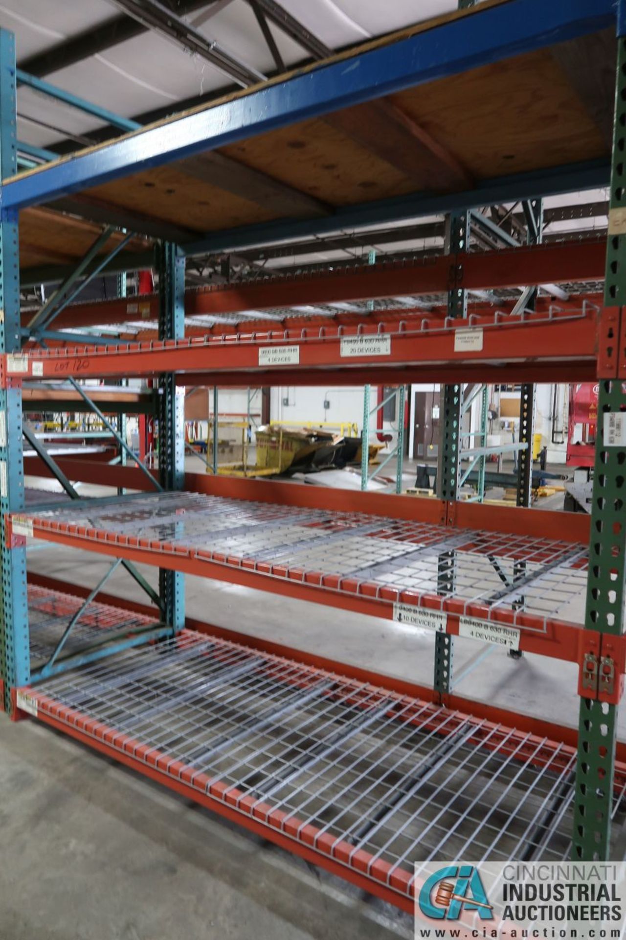 Sections Pallet Rack (8) Uprights, (37) Beams, (20) Wire Decks TOTAL; (6) 42" x 10' Uprights, (7) 5" - Image 9 of 24