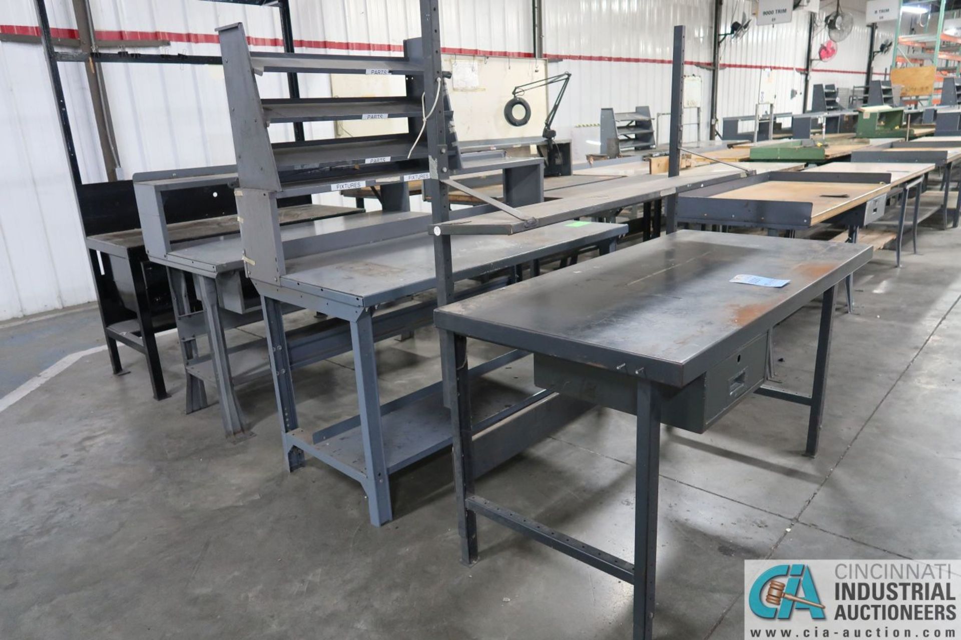 30" X 60" X 34" HIGH STEEL WORK STATIONS