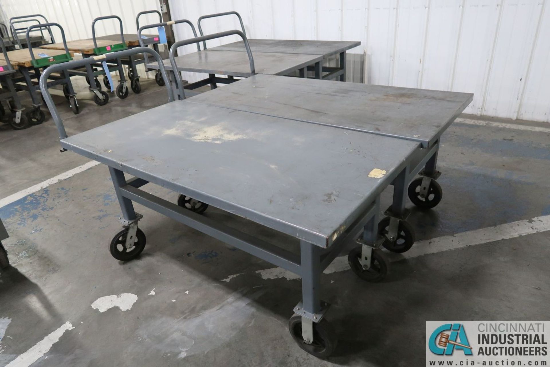 30" X 60" X 28" HIGH JAMCO WELDED PORTABLE STEEL CARTS - Image 2 of 2