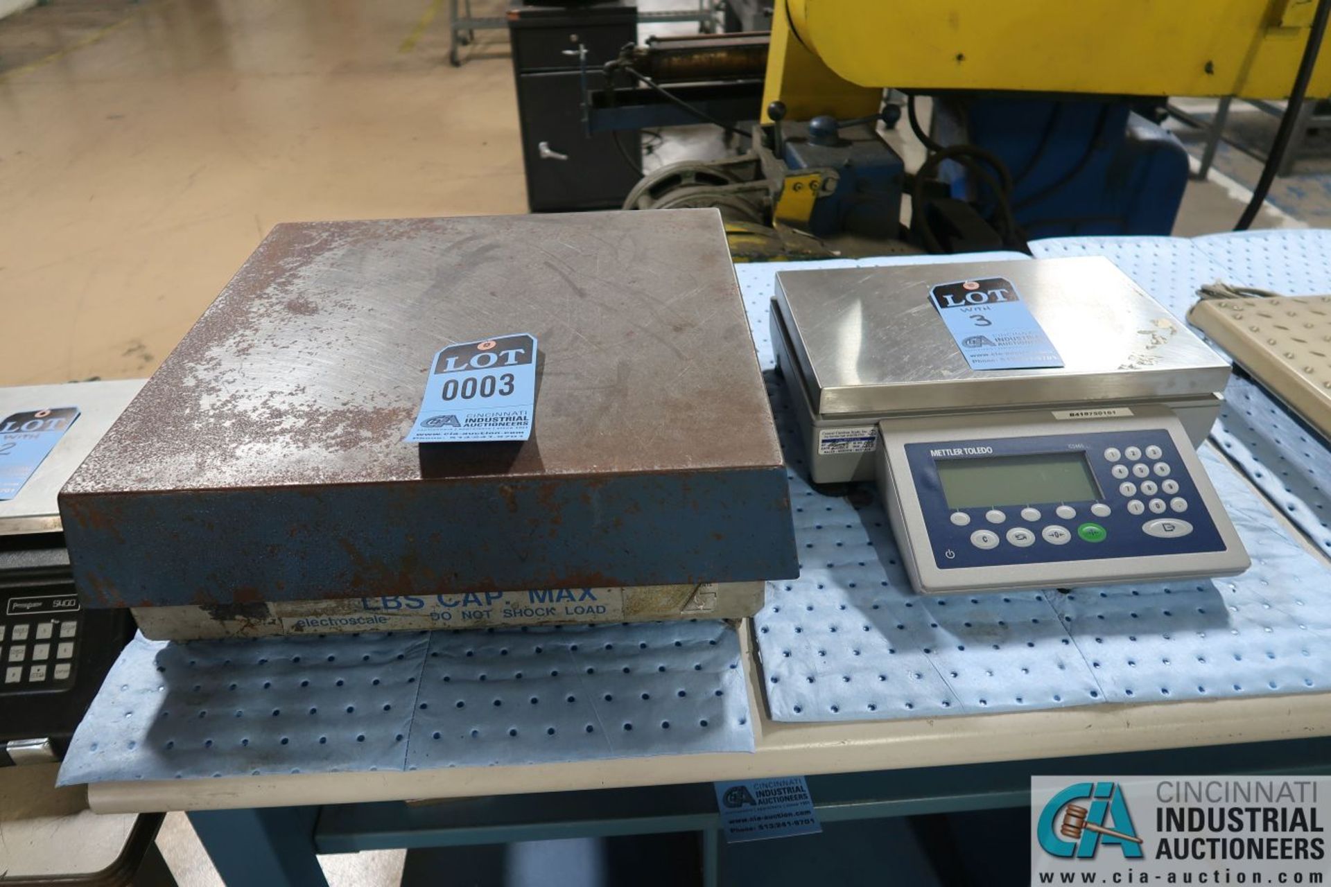 250 LB. ELECTROSCALE MODEL LC-1818 BENCH PLATFORM SCALE WITH METTLER-TOLEDO ICS465 DIGITAL