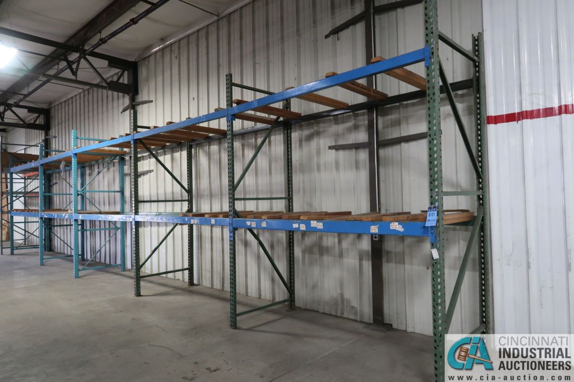 Sections Pallet Rack; (6) 44" x 10' Uprights, (16) 8' Beams, (4) 10' Beams