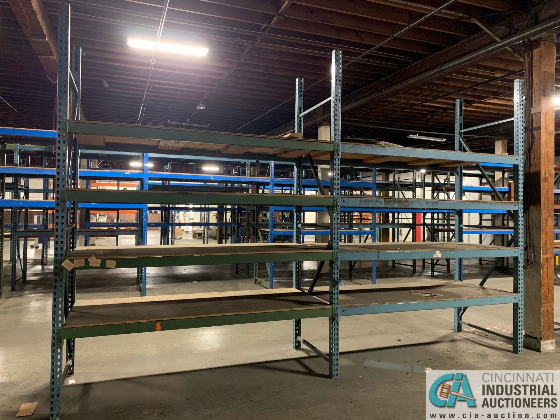 Sections 42" Deep x 11' High x 8' Wide Light Blue Pallet Rack, (11) 42" x 11' High Uprights, (52) 8' - Image 4 of 7