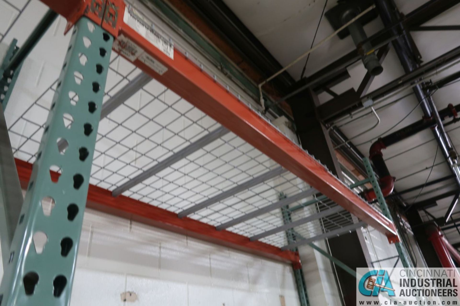 Sections 36" x 8' x 10' High Pallet Rack; (6) 3' x 10' Uprights, (10) 4" x 8' Beams, (16) Wire - Image 11 of 13