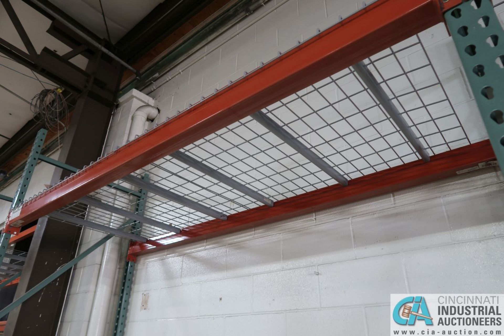 Sections 36" x 8' x 10' High Pallet Rack; (6) 3' x 10' Uprights, (10) 4" x 8' Beams, (16) Wire - Image 13 of 13