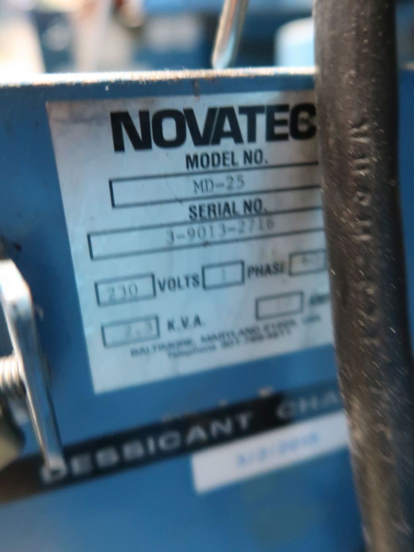 NOVATEC MODEL MD-25S DRYER; S/N 3-9013-2716 - Image 3 of 3