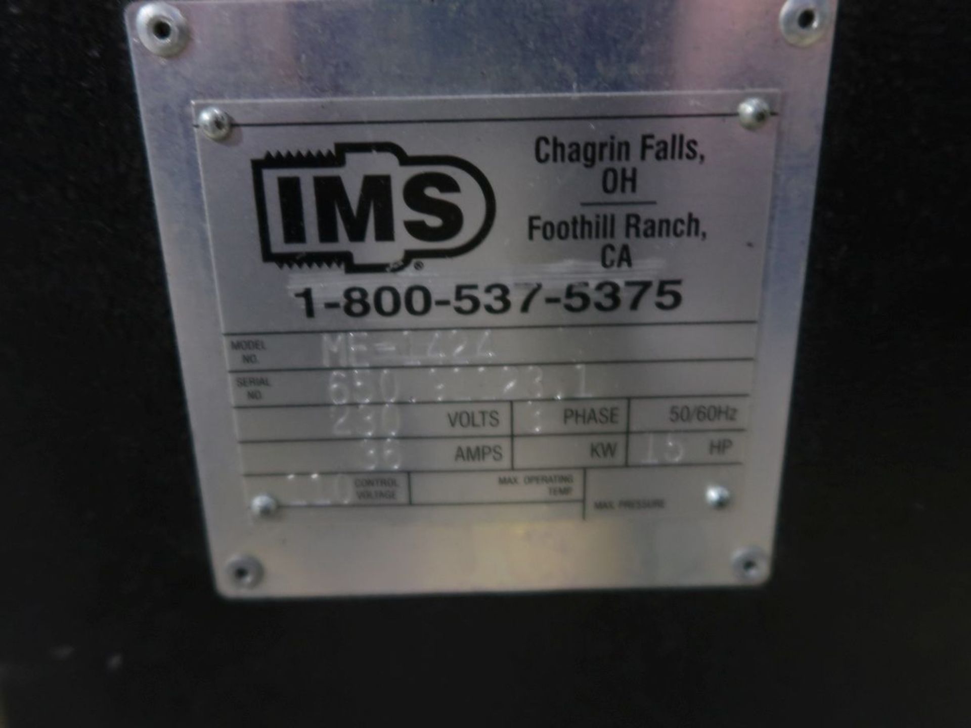 IMS MODEL ME-1424 GRANULATOR; S/N 560.9123.1 - Image 3 of 3